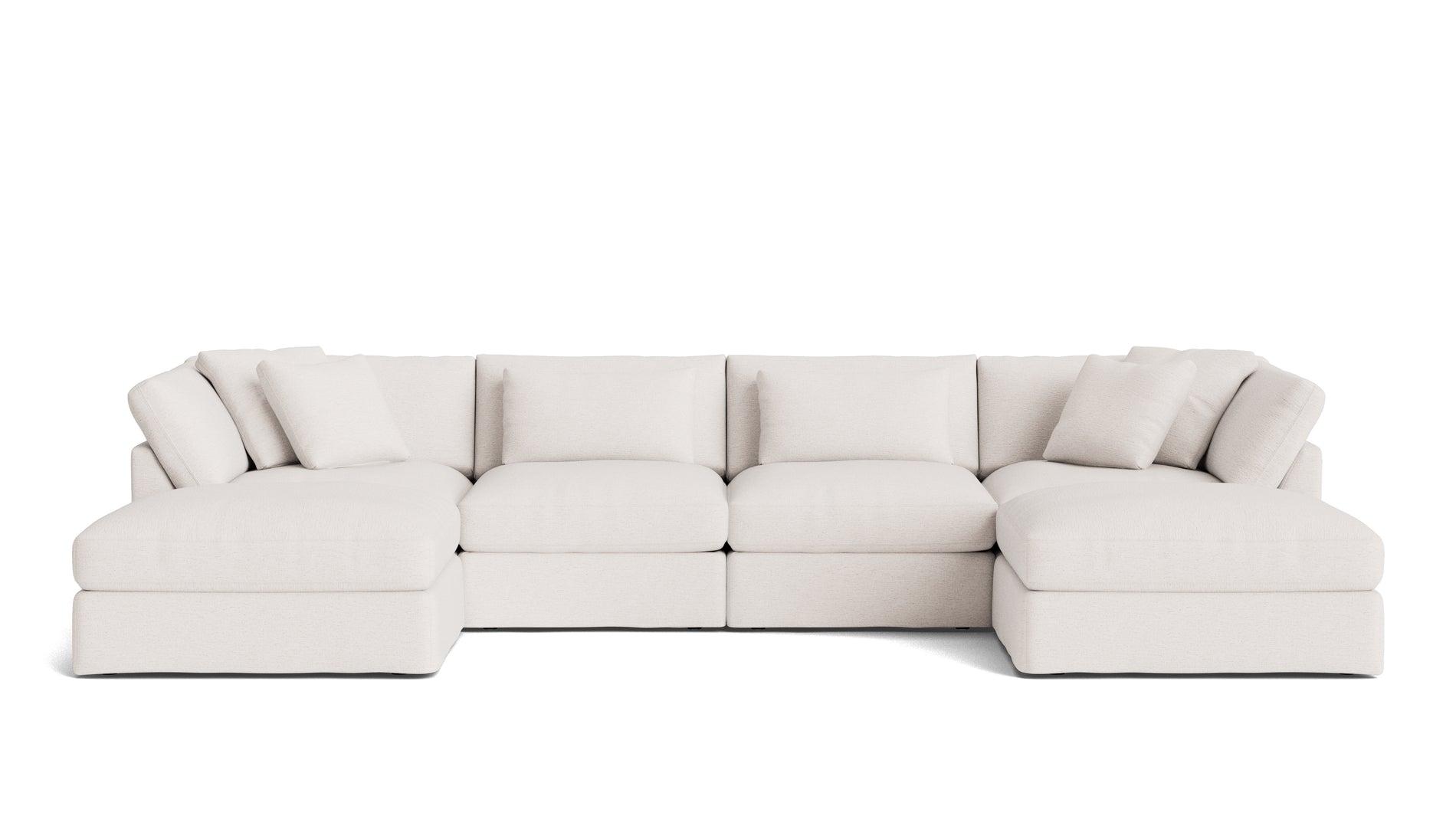 Get Together™ 6-Piece Modular U-Shaped Sectional, Large, Nomad Snow_image