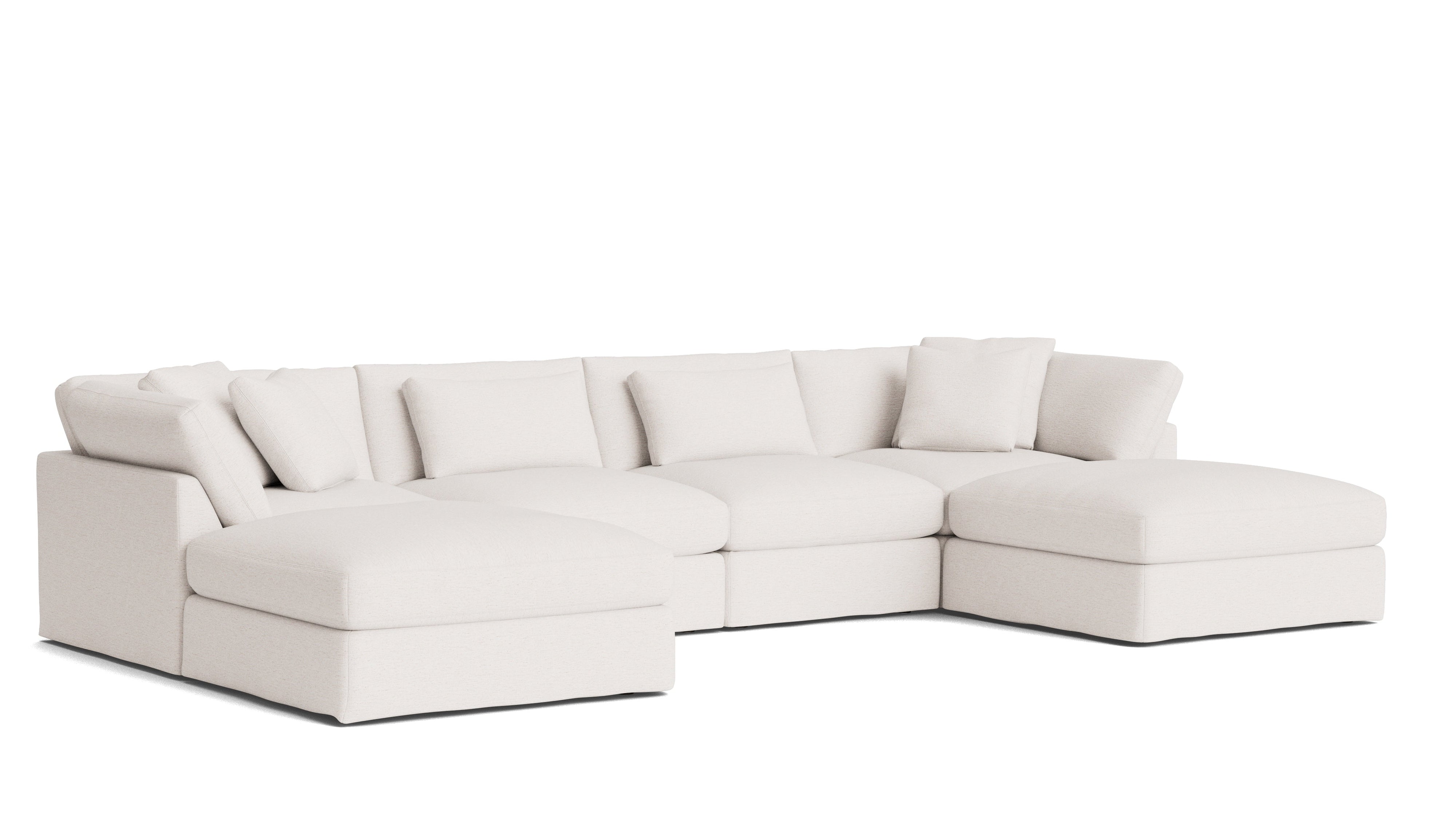 Get Together™ 6-Piece Modular U-Shaped Sectional, Large, Nomad Snow