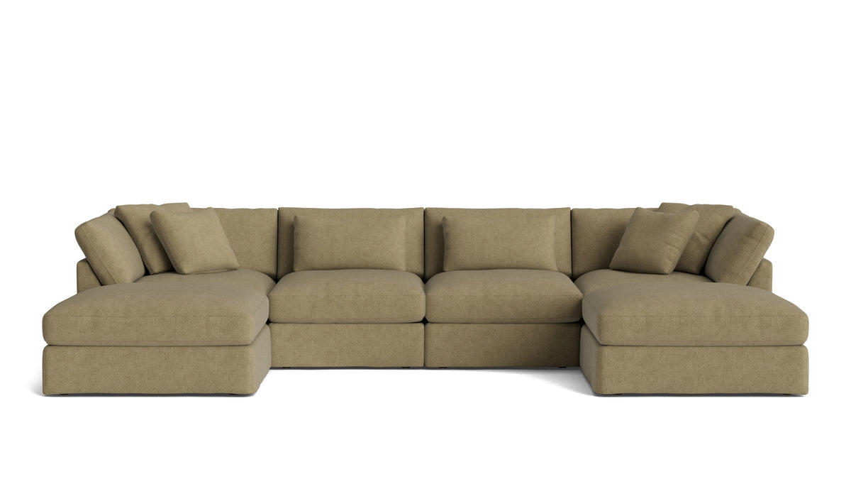 Get Together™ 6-Piece Modular U-Shaped Sectional, Large, Olive