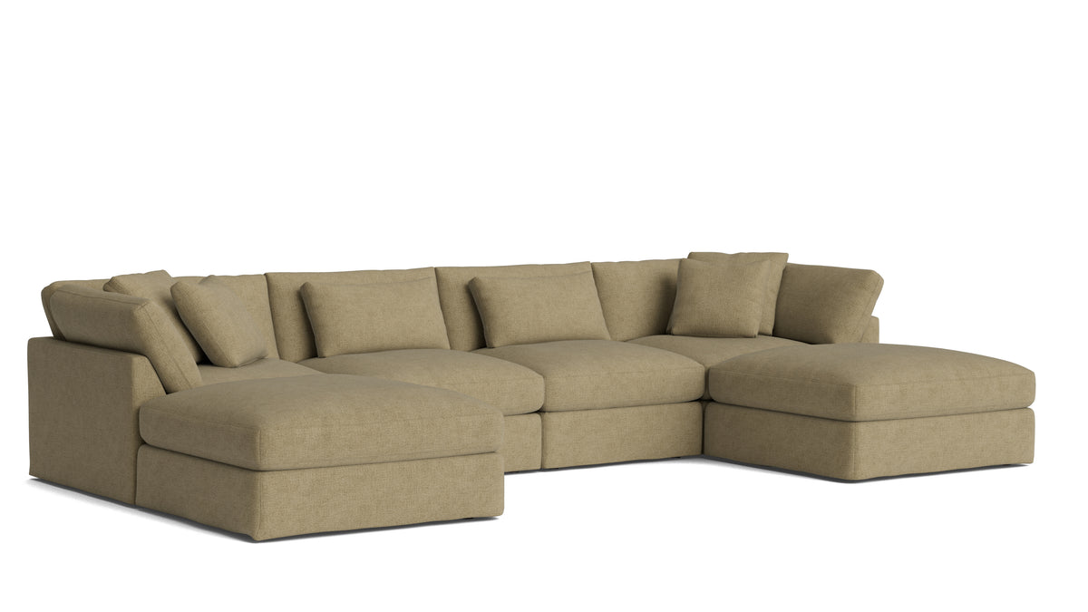 Get Together™ 6-Piece Modular U-Shaped Sectional, Large, Olive — alternate view