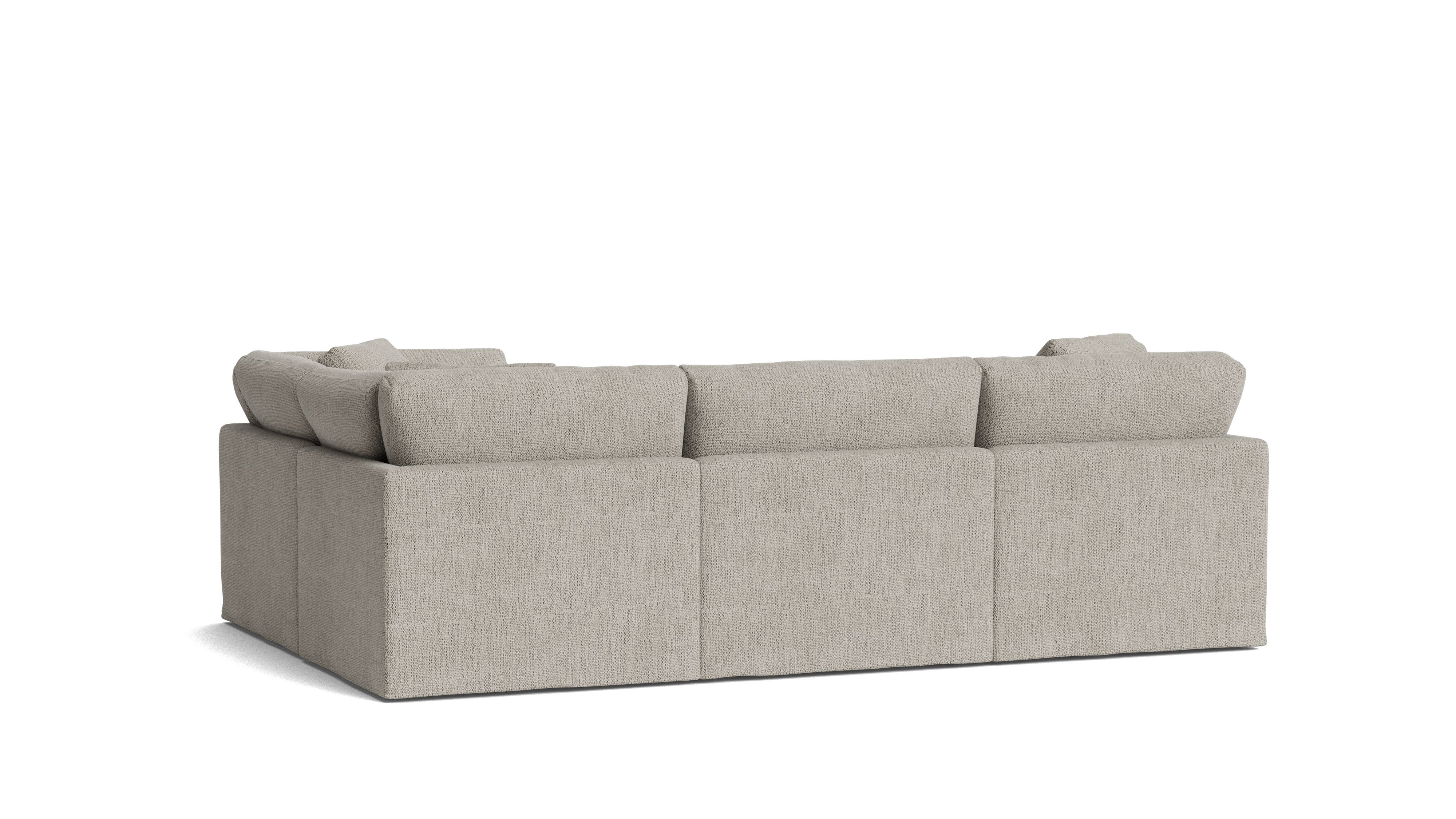 Get Together™ 4 - Piece Modular Sectional Closed, Standard, Oatmeal - Sundays Company CanadaSEC-YJ-043-007
