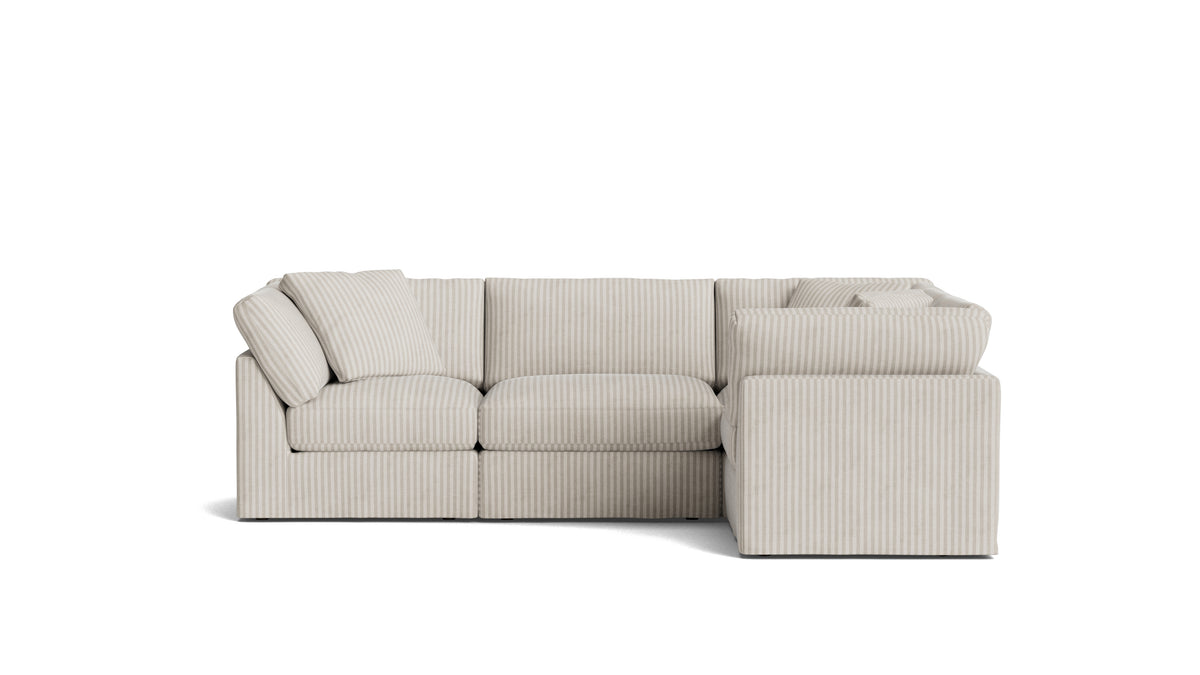 Get Together™ 4-Piece Modular Sectional Closed, Standard, Newport Stripe