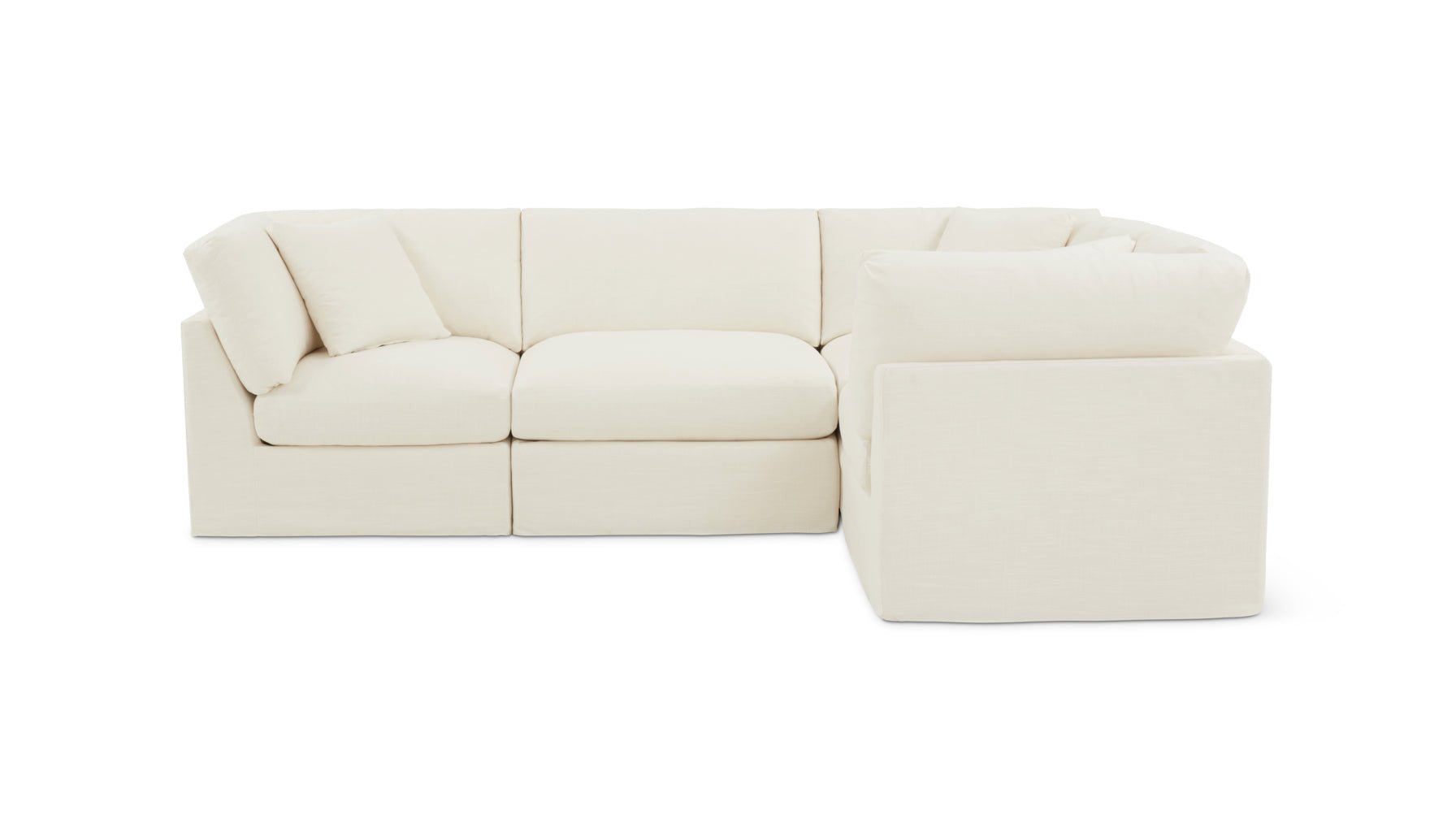 Get Together™ 4-Piece Modular Sectional Closed, Standard, Cream Linen_image