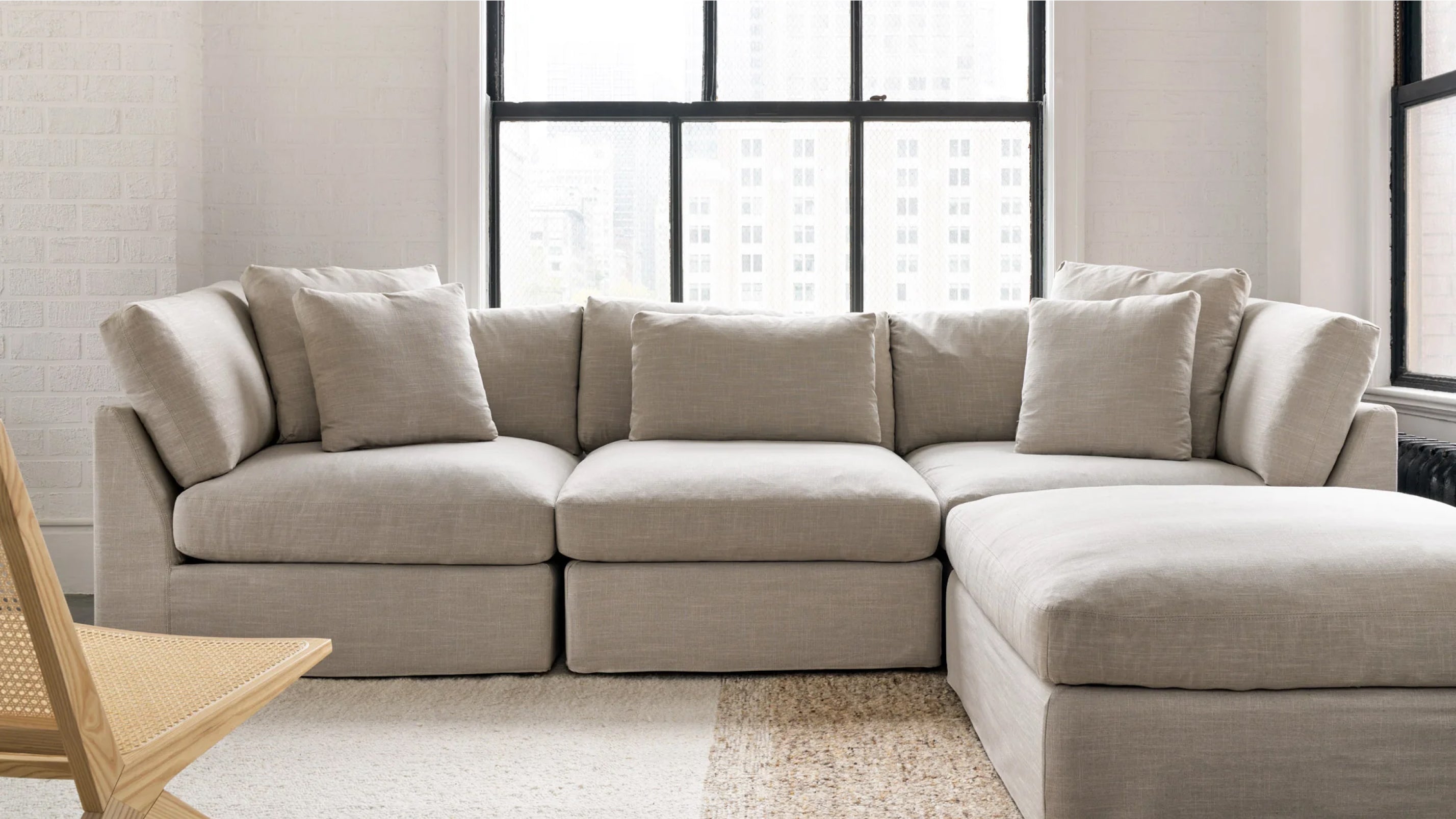 Get Together™ 4-Piece Modular Sectional Closed, Standard, Light Pebble