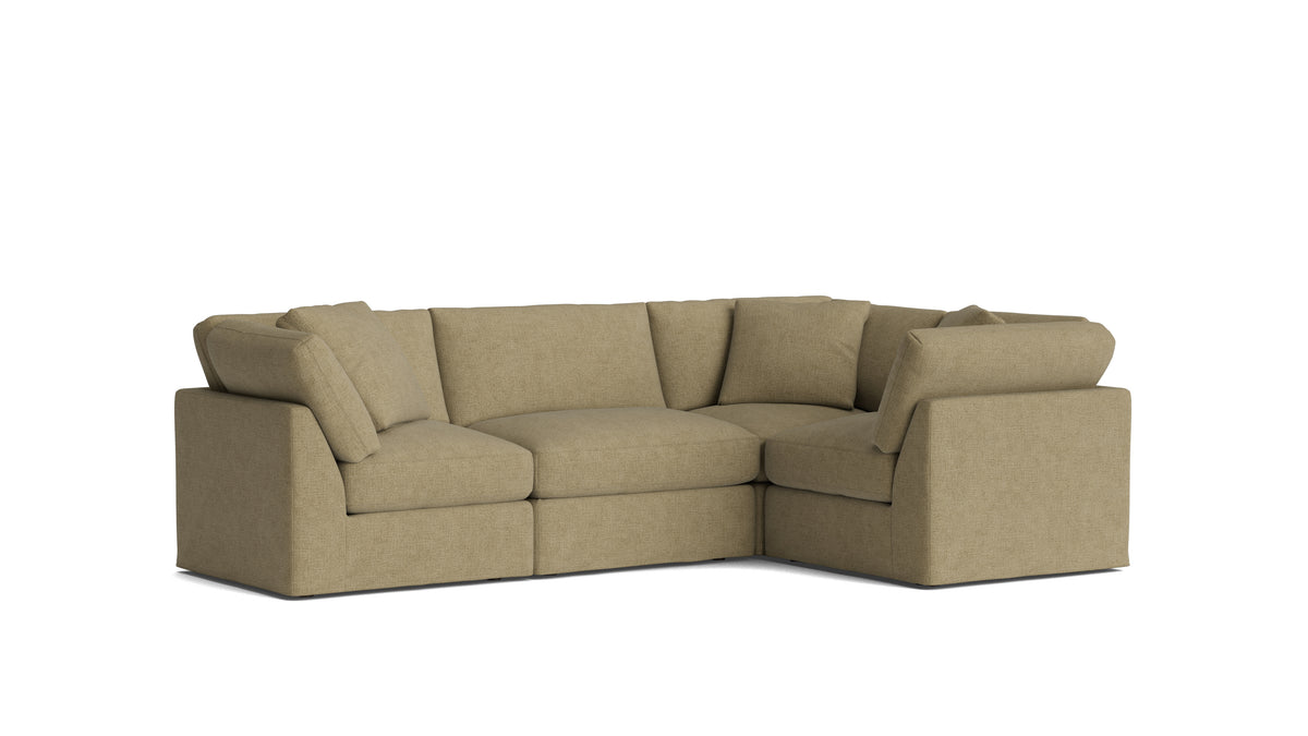 Get Together™ 4-Piece Modular Sectional Closed, Standard, Olive — alternate view