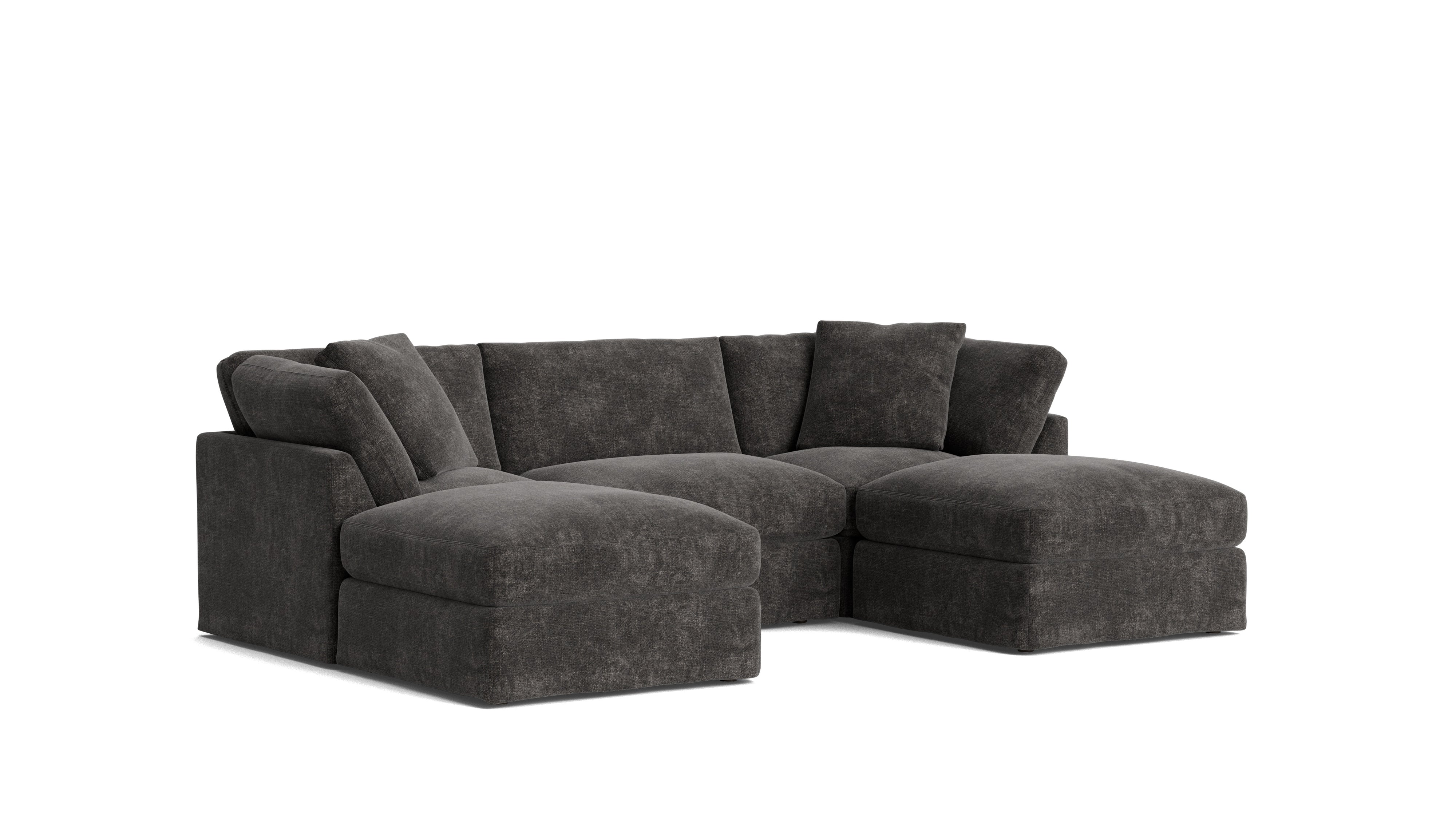 Get Together™ 5 - Piece Modular U - Shaped Sectional, Standard, Truffle - Sundays Company CanadaSEC-YJ-044-003