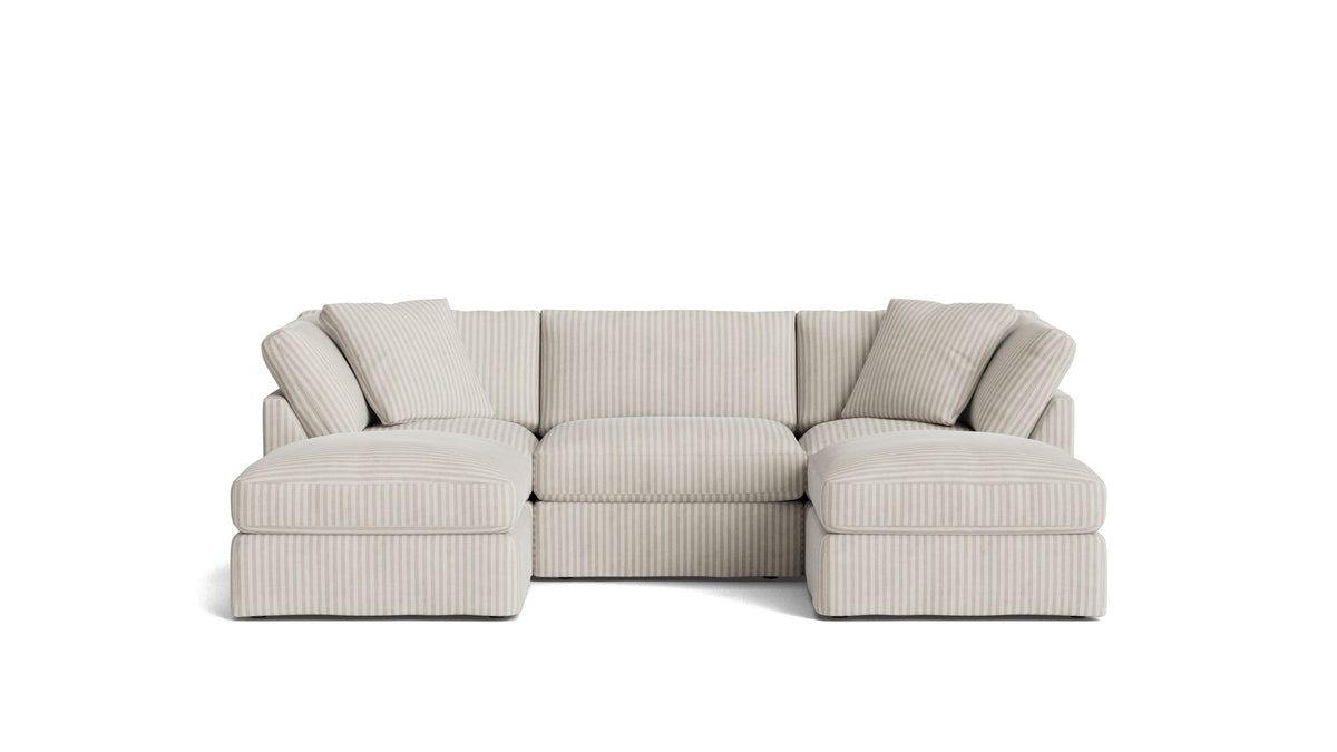 Get Together™ 5-Piece Modular U-Shaped Sectional, Standard, Newport Stripe