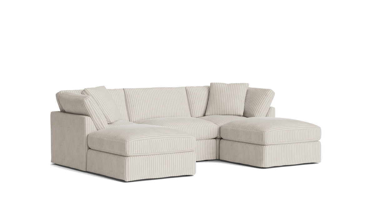 Get Together™ 5-Piece Modular U-Shaped Sectional, Standard, Newport Stripe