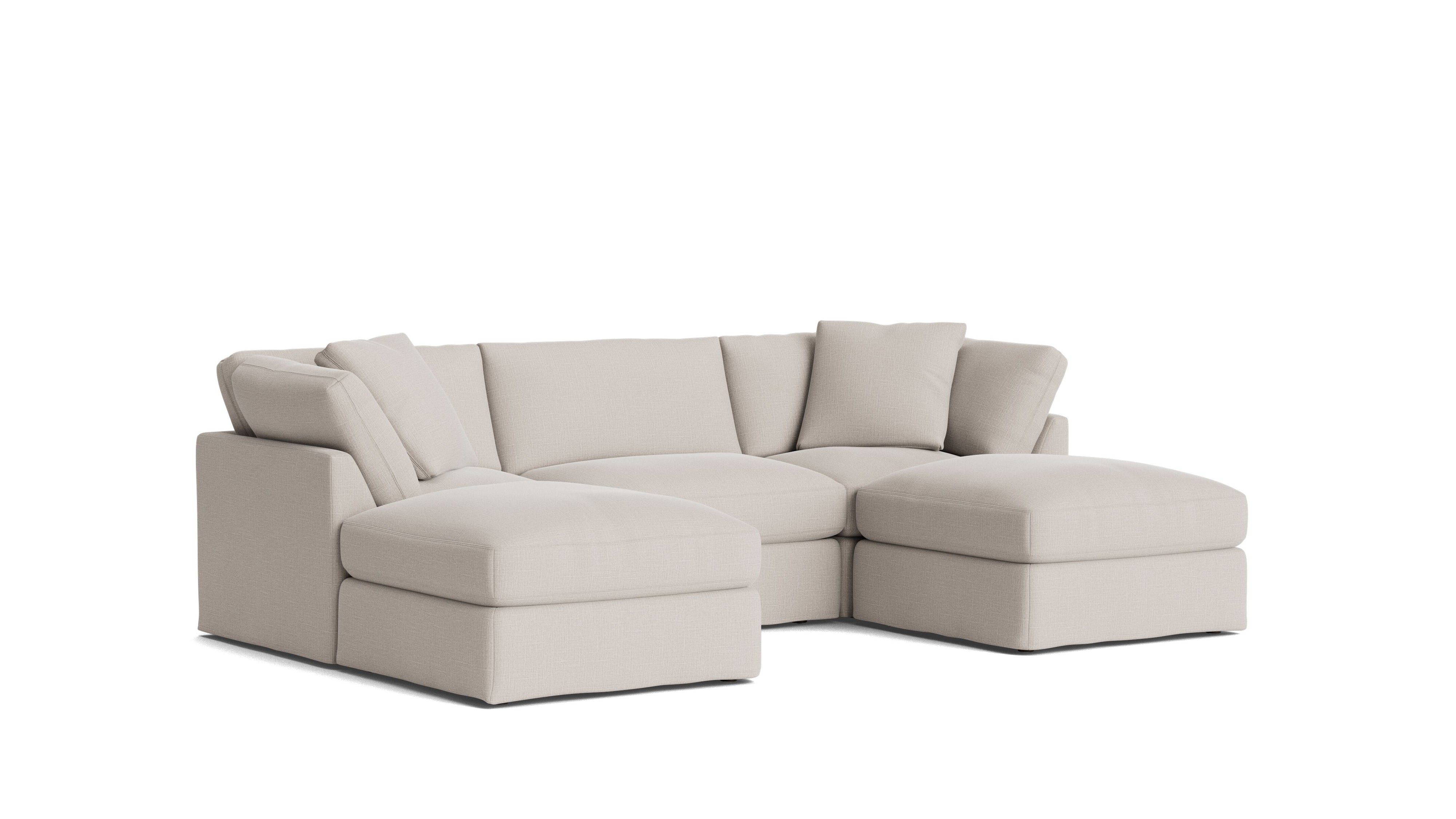 Get Together™ 5 - Piece Modular U - Shaped Sectional, Standard, Clay - Sundays Company CanadaSEC-YJ-044-015