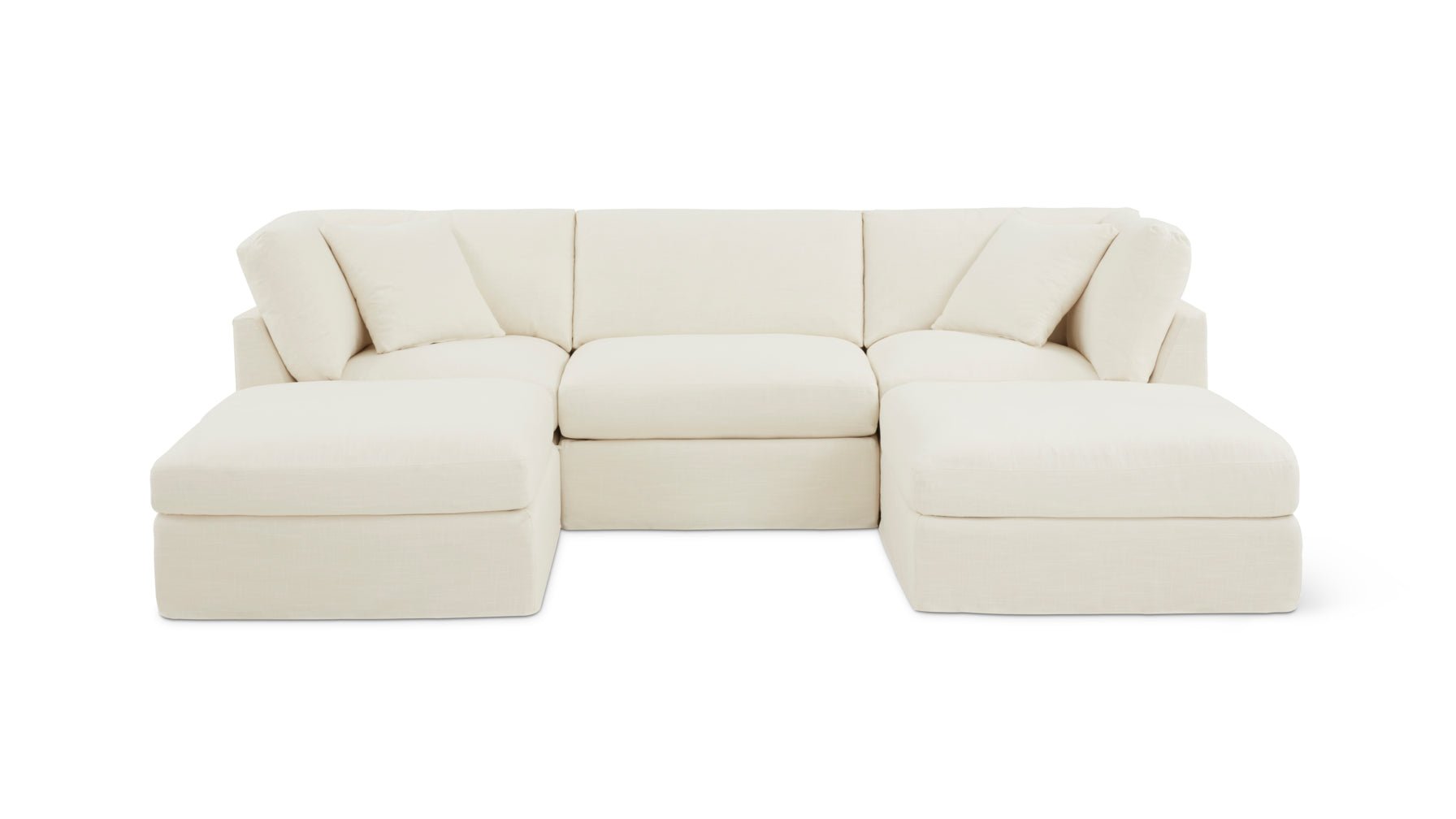 Get Together™ 5-Piece Modular U-Shaped Sectional, Standard, Cream Linen_image