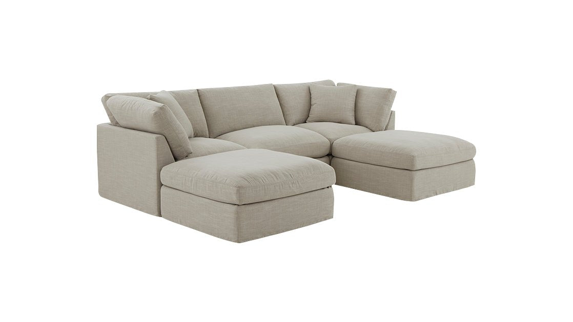 Get Together™ 5-Piece Modular U-Shaped Sectional, Standard, Light Pebble_image