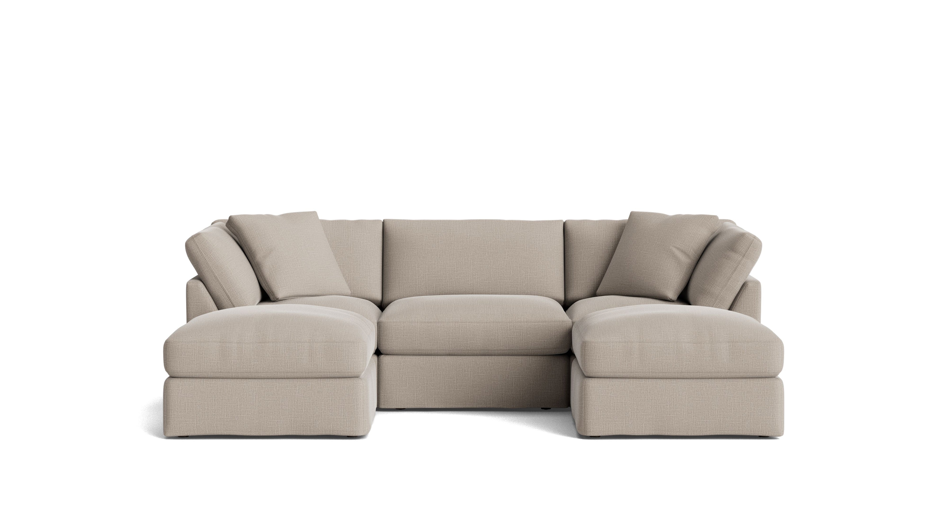 Get Together™ 5 - Piece Modular U - Shaped Sectional, Standard, Light Pebble - Sundays Company CanadaSEC-YJ-044-029
