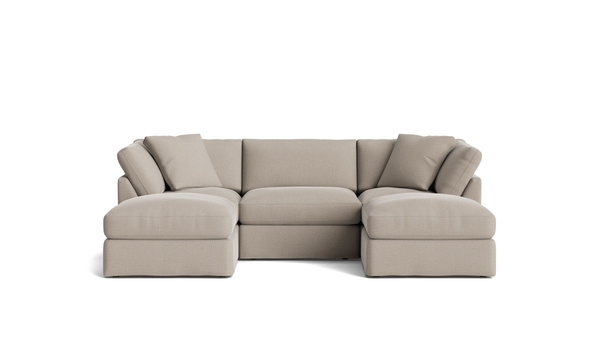 Get Together™ 5-Piece Modular U-Shaped Sectional, Standard, Light Pebble