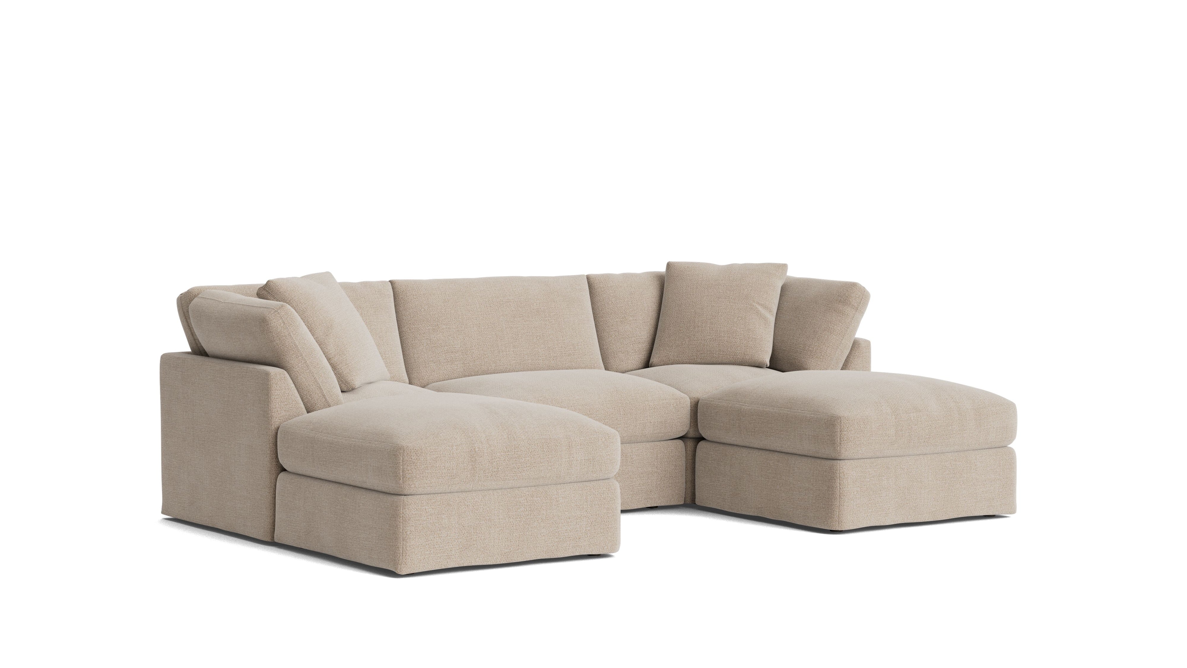 Get Together™ 5 - Piece Modular U - Shaped Sectional, Standard, Champagne - Sundays Company CanadaSEC-YJ-044-041