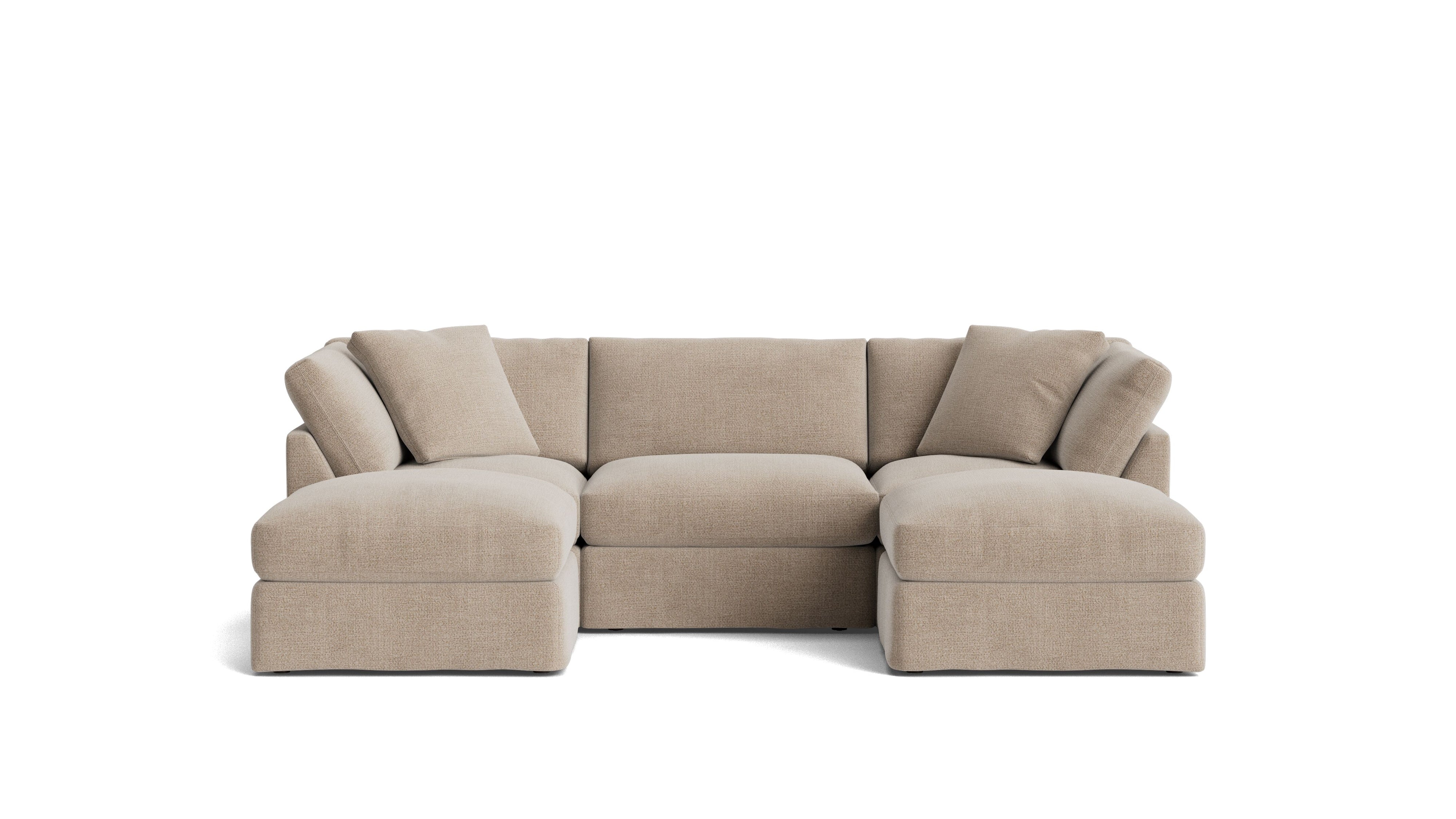 Get Together™ 5 - Piece Modular U - Shaped Sectional, Standard, Champagne - Sundays Company CanadaSEC-YJ-044-041