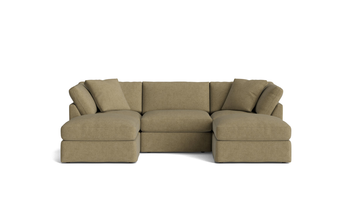 Get Together™ 5-Piece Modular U-Shaped Sectional, Standard, Olive