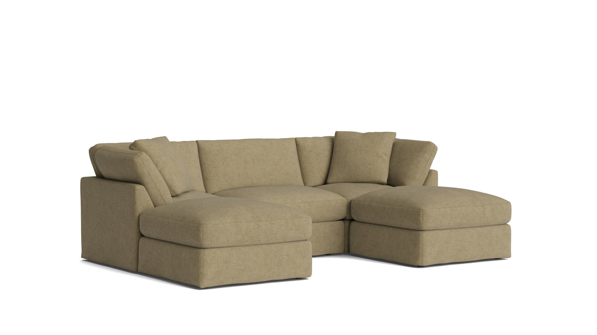 Get Together™ 5-Piece Modular U-Shaped Sectional, Standard, Olive