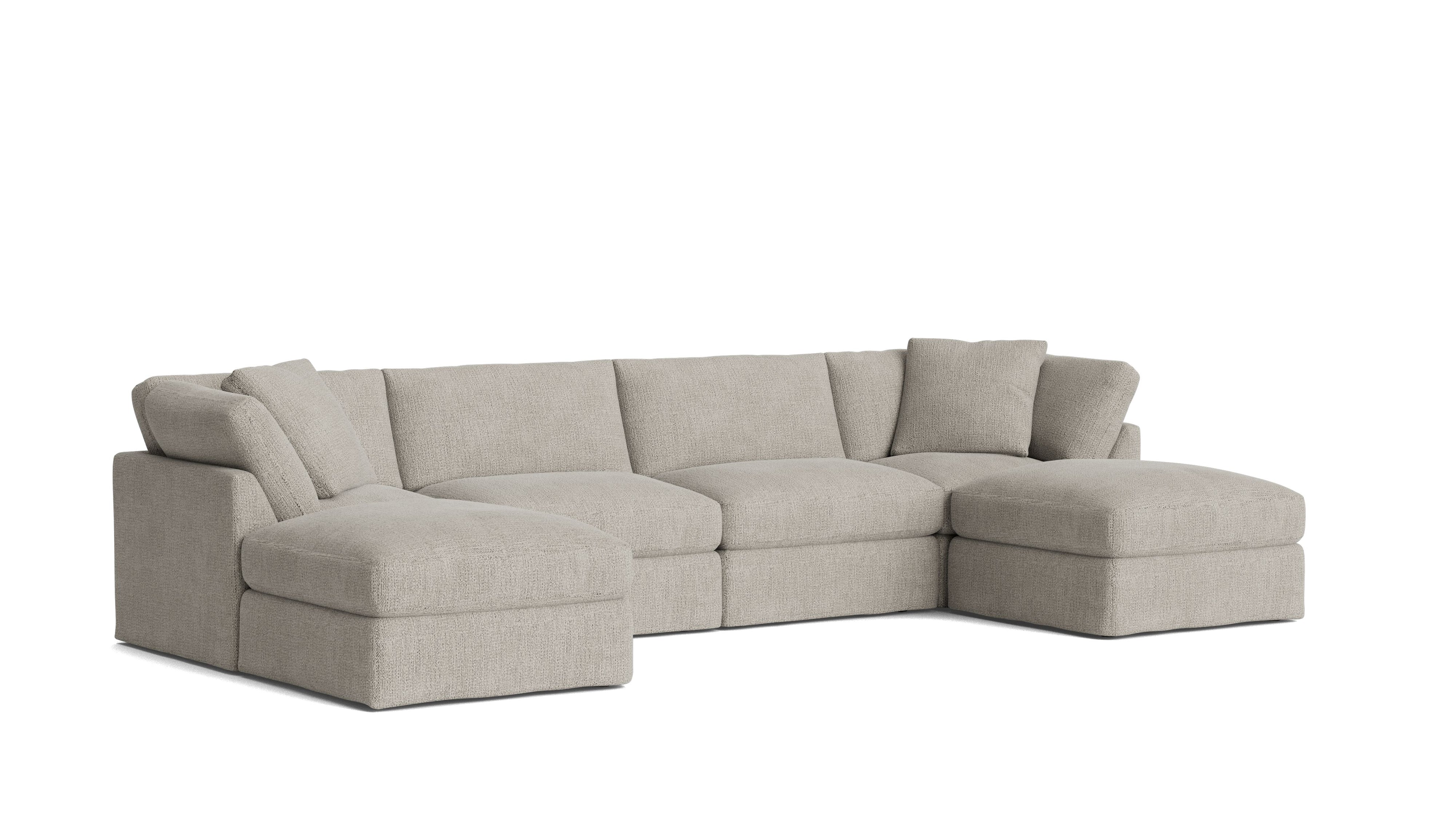 Get Together™ 6 - Piece Modular U - Shaped Sectional, Standard, Oatmeal - Sundays Company CanadaSEC-YJ-045-007