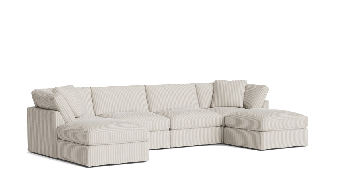 Get Together™ 6-Piece Modular U-Shaped Sectional, Standard, Newport Stripe — alternate view