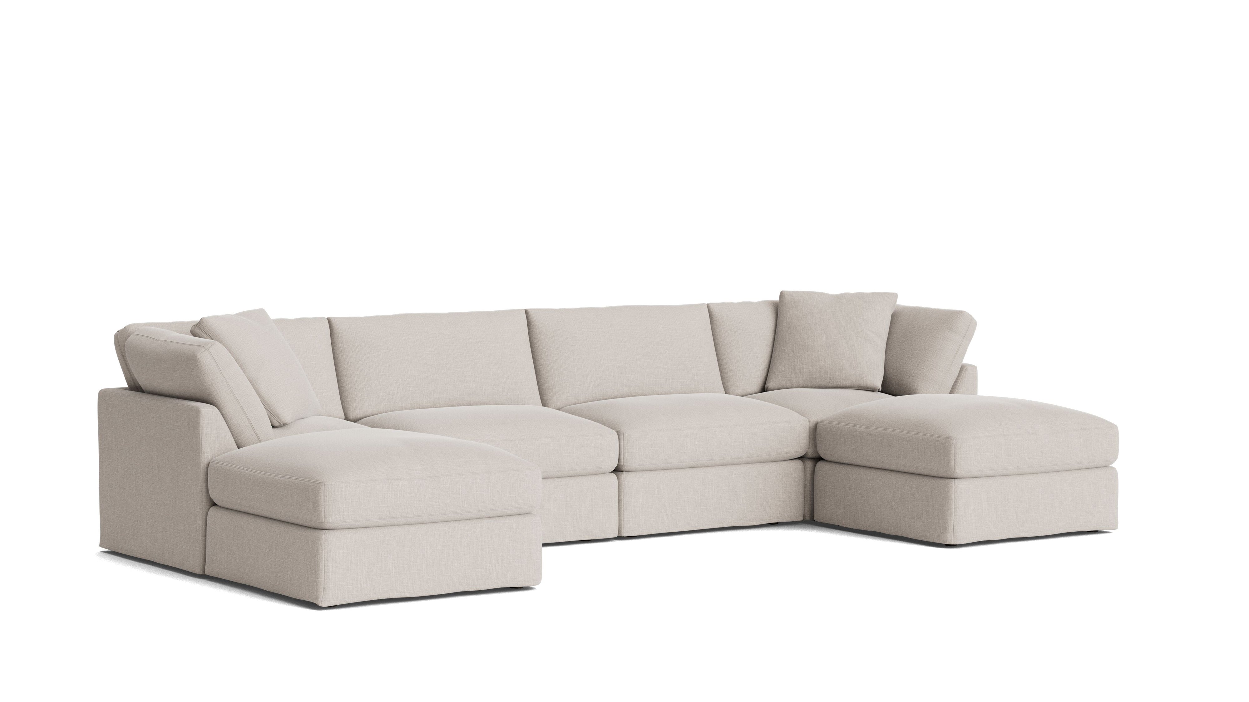 Get Together™ 6 - Piece Modular U - Shaped Sectional, Standard, Clay - Sundays Company CanadaSEC-YJ-045-015