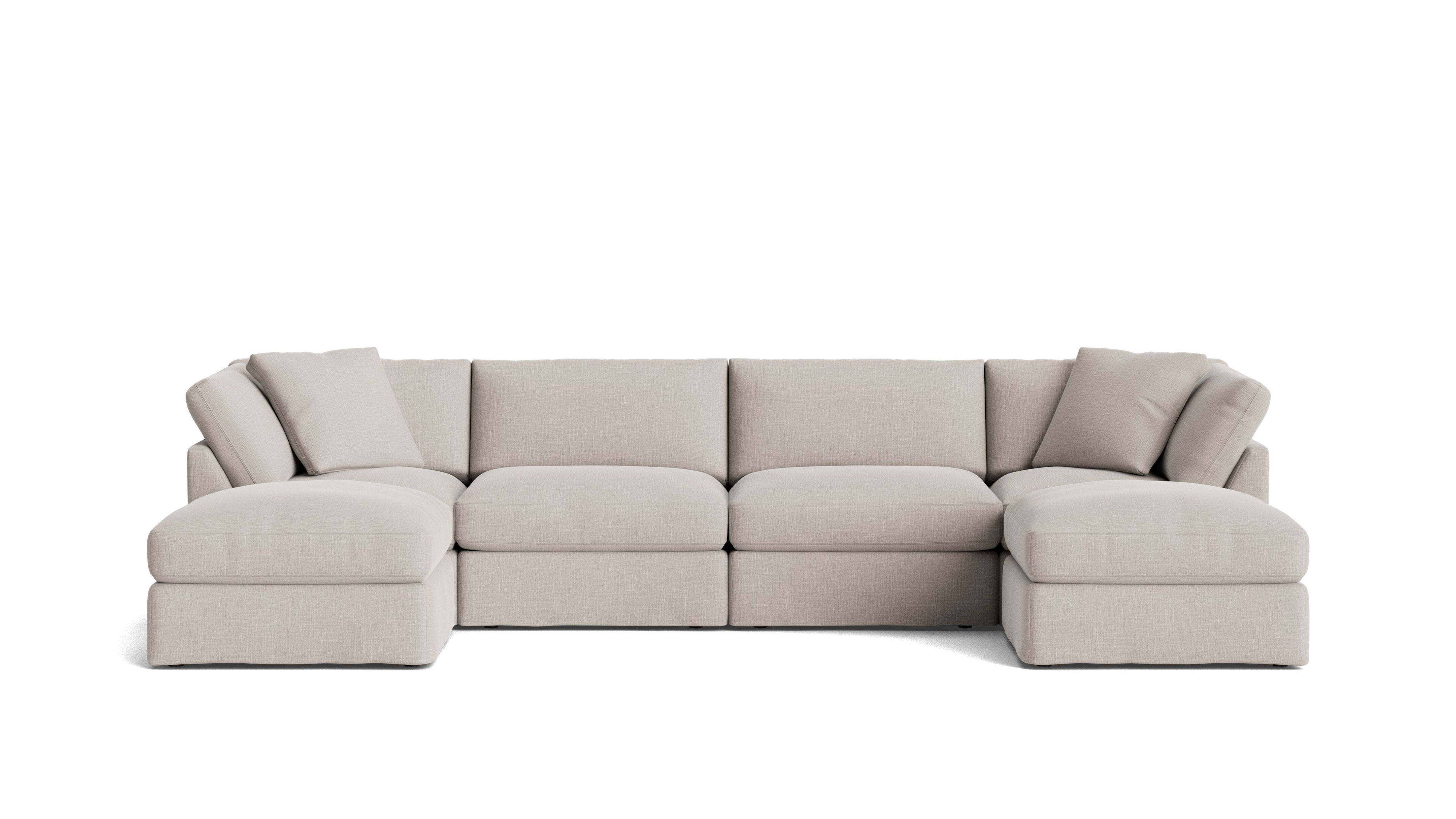 Get Together™ 6 - Piece Modular U - Shaped Sectional, Standard, Clay - Sundays Company CanadaSEC-YJ-045-015