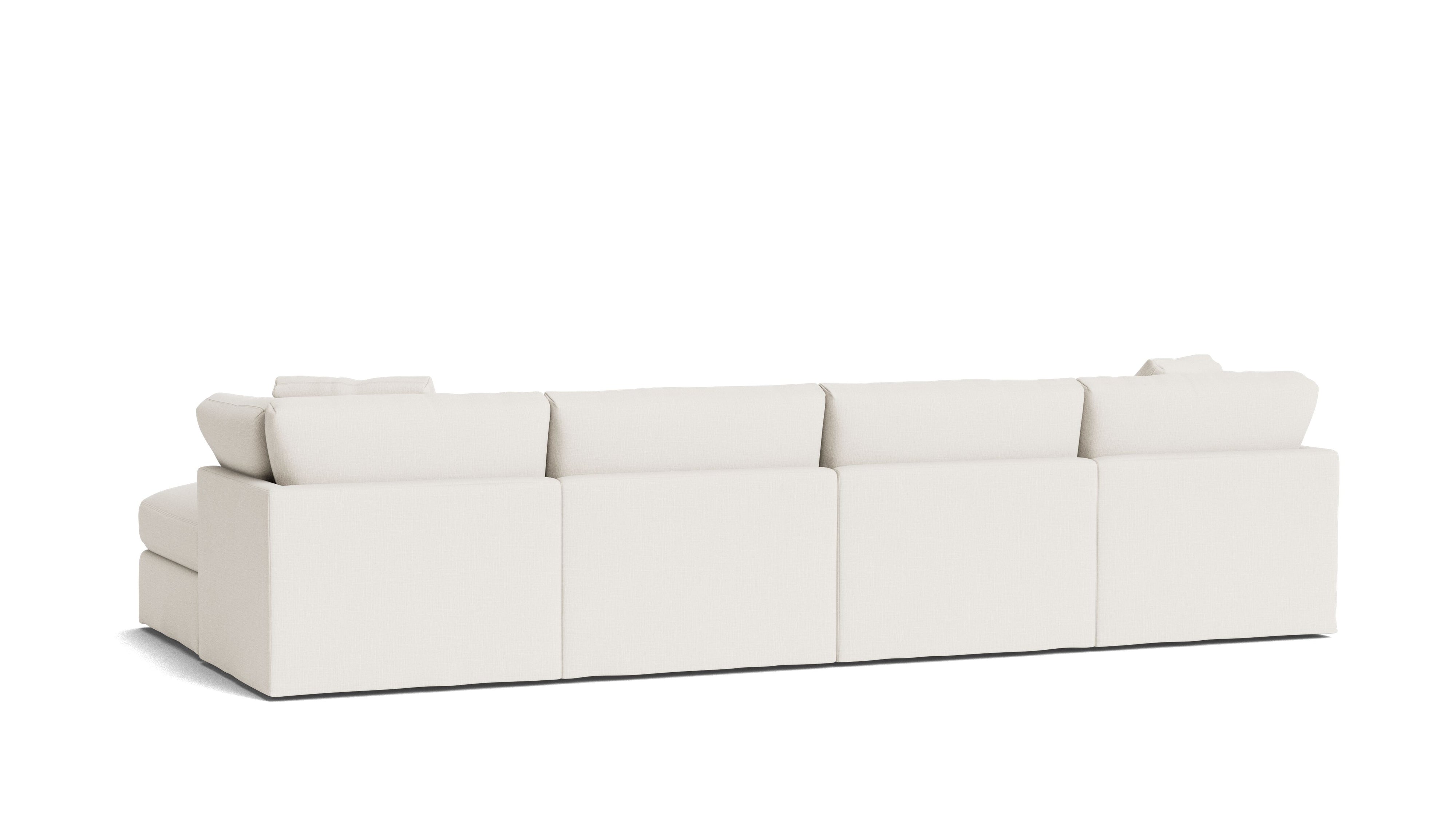 Get Together™ 6 - Piece Modular U - Shaped Sectional, Standard, Cream Linen - Sundays Company CanadaSEC-YJ-045-018