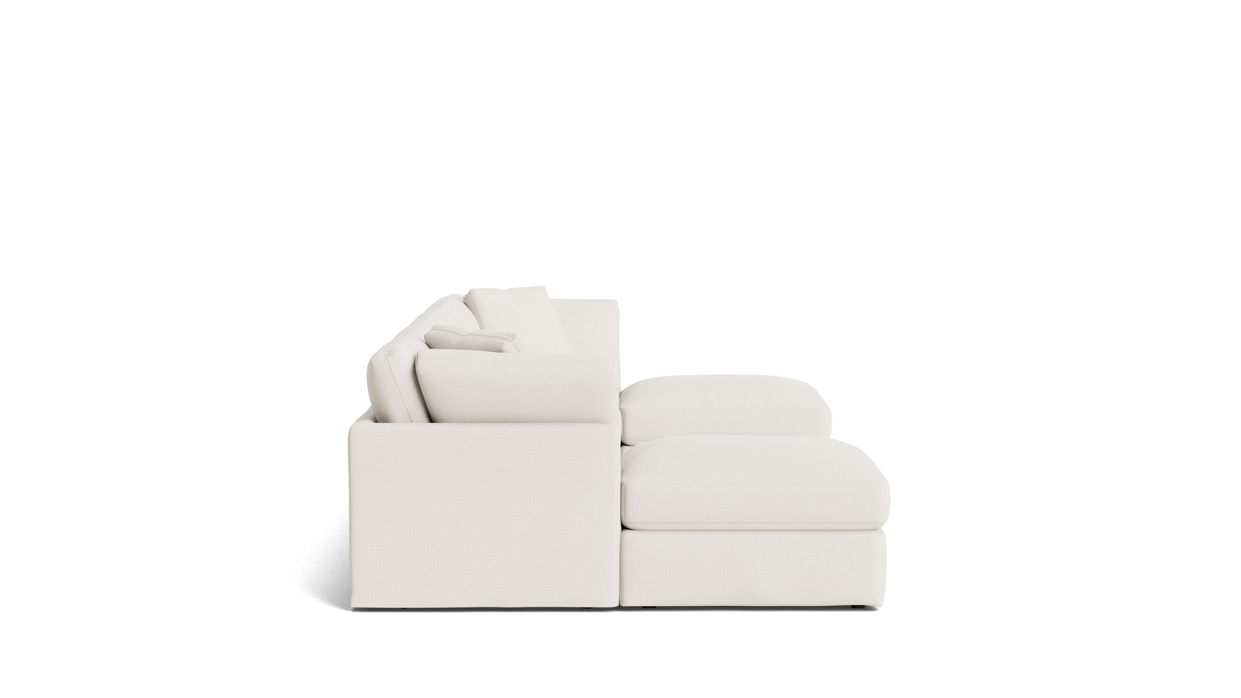 Get Together™ 6 - Piece Modular U - Shaped Sectional, Standard, Cream Linen - Sundays Company CanadaSEC-YJ-045-018