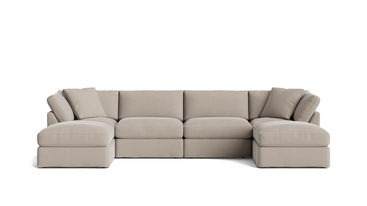 Get Together™ 6-Piece Modular U-Shaped Sectional, Standard, Light Pebble