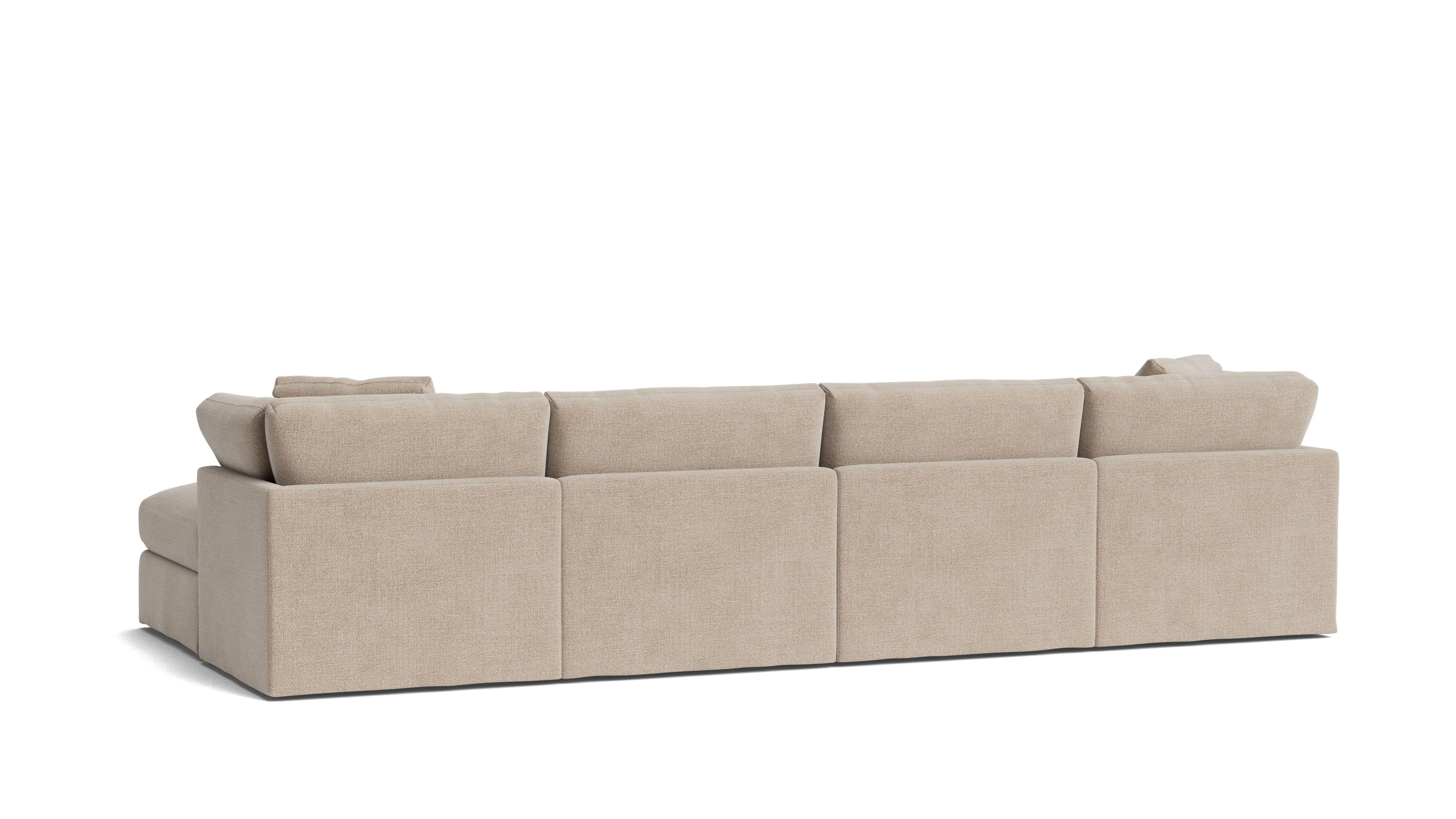 Get Together™ 6 - Piece Modular U - Shaped Sectional, Standard, Champagne - Sundays Company CanadaSEC-YJ-045-041