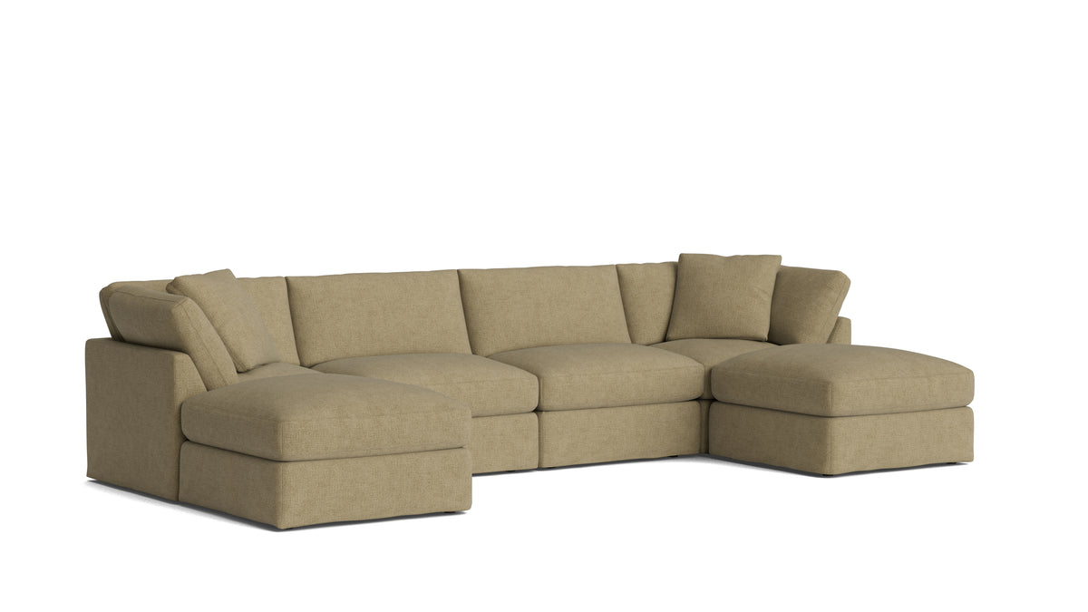 Get Together™ 6-Piece Modular U-Shaped Sectional, Standard, Olive