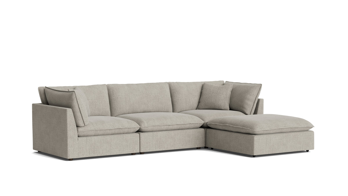 Chill Time 4-Piece Modular Sectional, Oatmeal