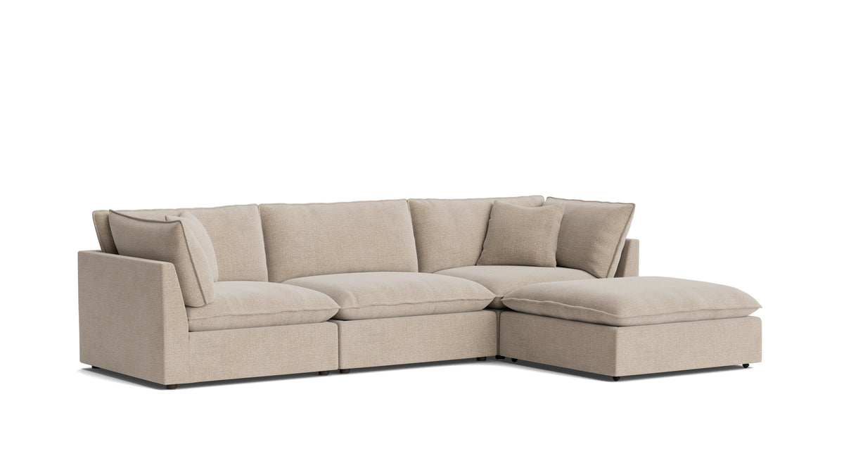 Chill Time 4-Piece Modular Sectional, Champagne