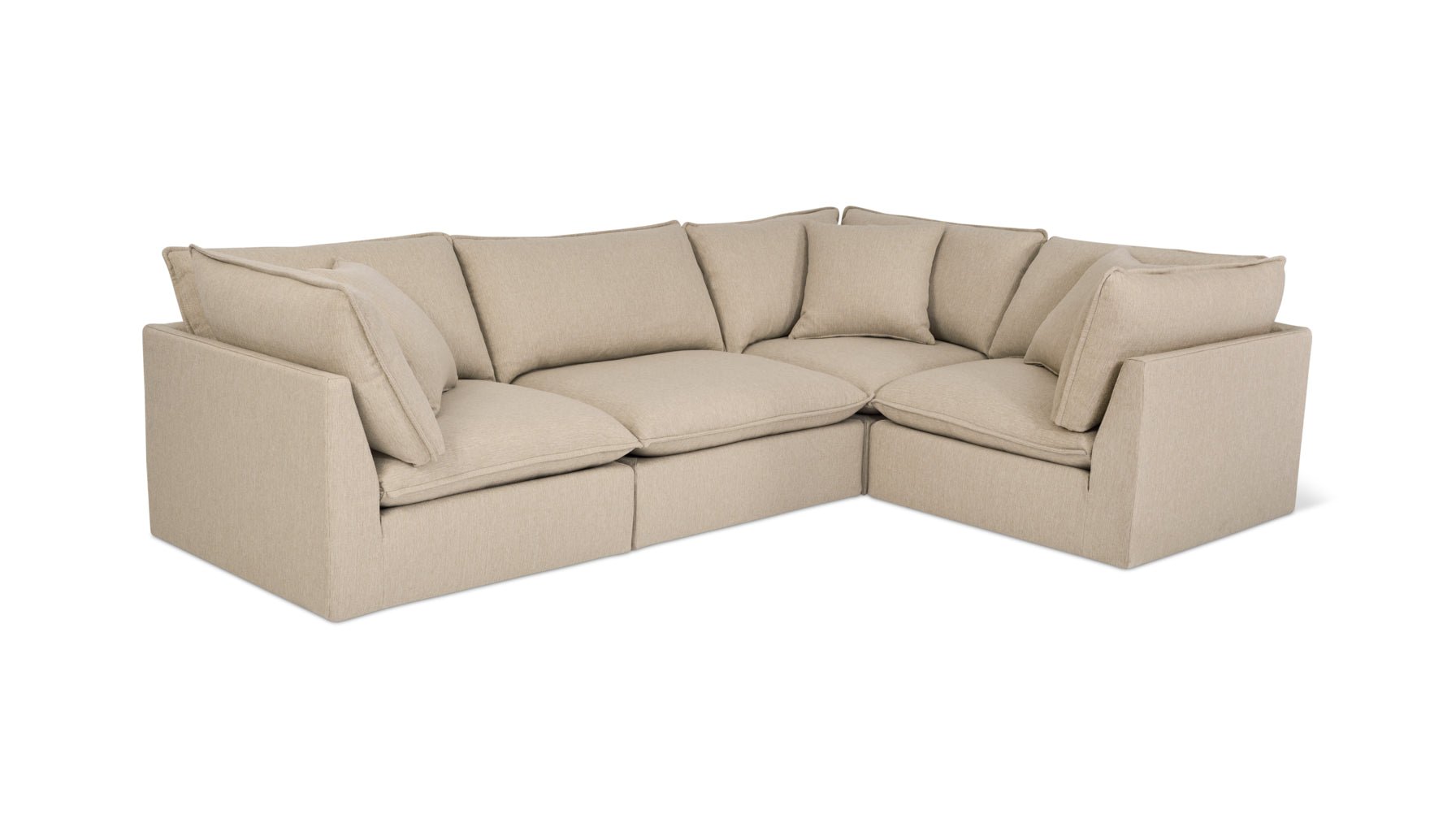 Chill Time 4-Piece Modular Sectional Closed, Biscuit_image