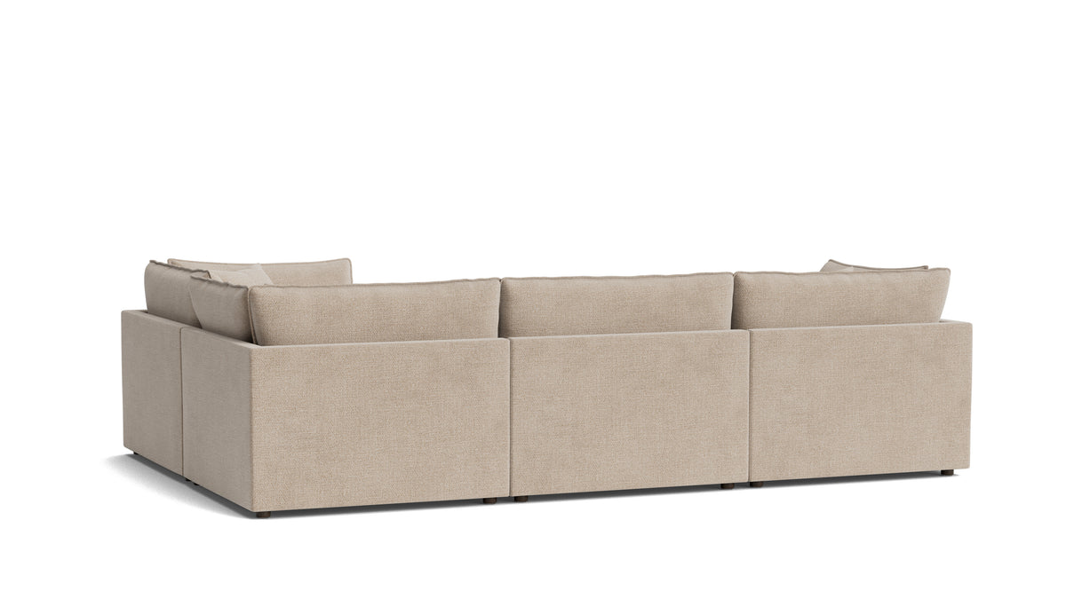 Chill Time 4-Piece Modular Sectional Closed, Champagne