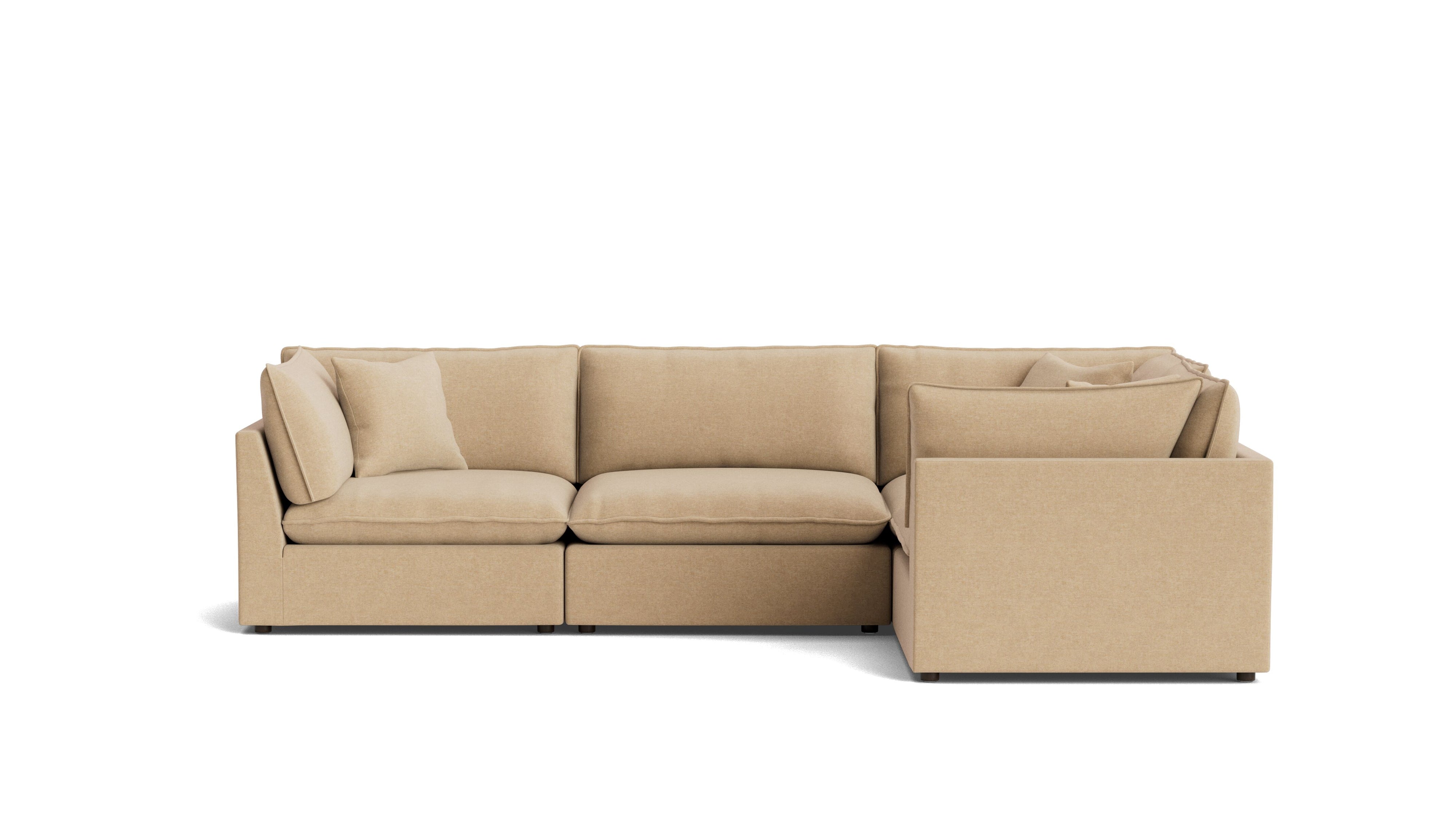 Chill Time 4-Piece Modular Sectional Closed, Hazelnut