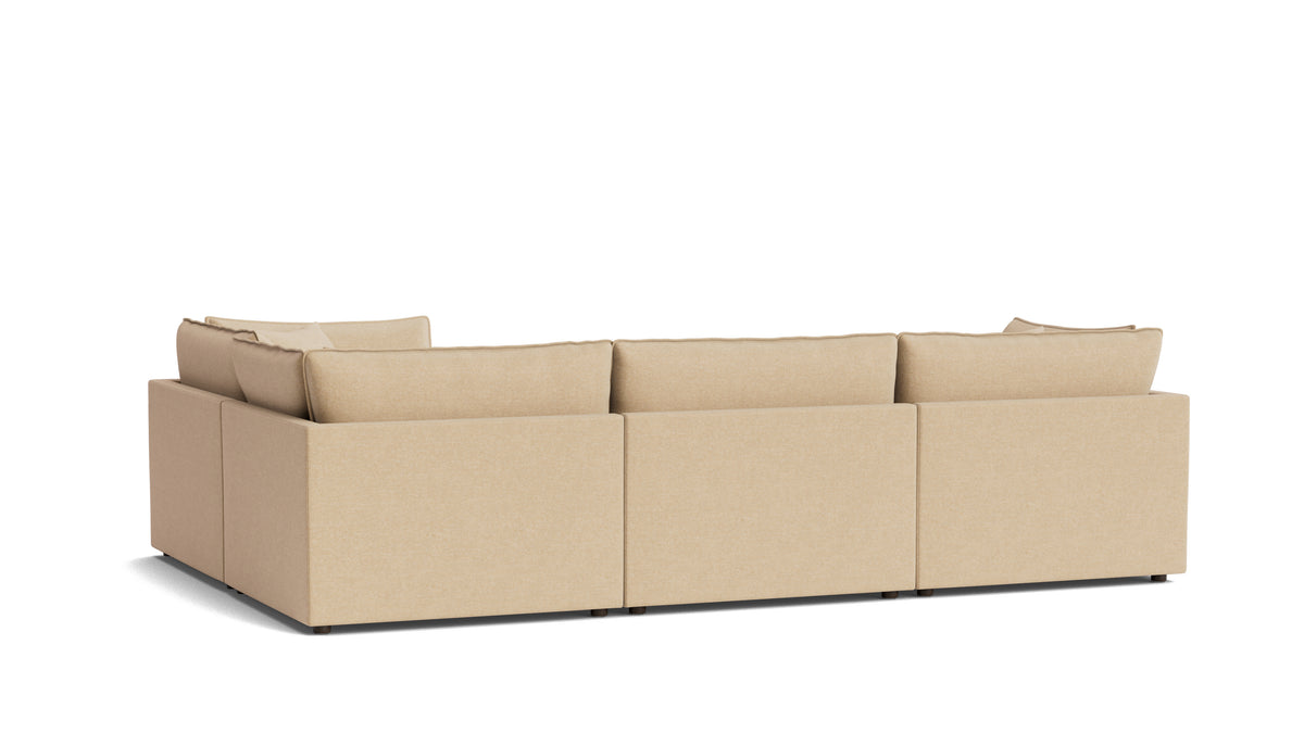 Chill Time 4-Piece Modular Sectional Closed, Hazelnut