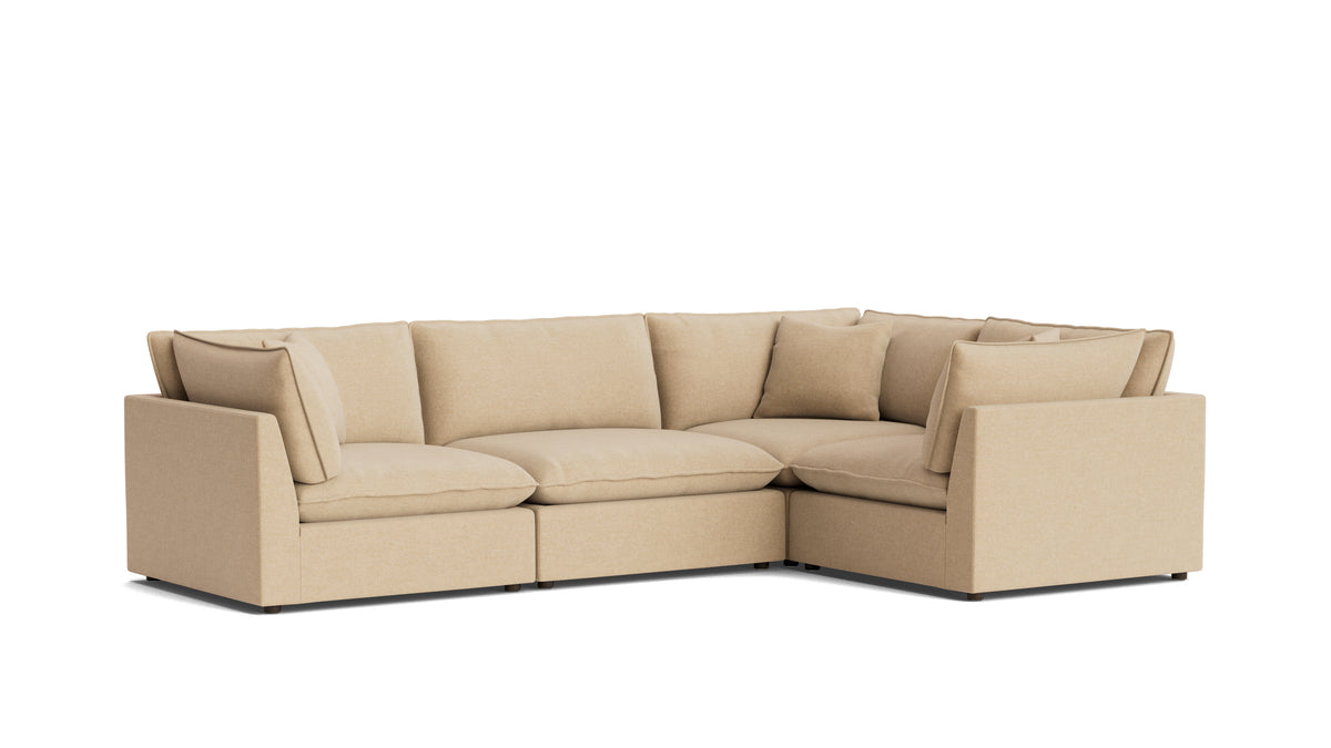 Chill Time 4-Piece Modular Sectional Closed, Hazelnut
