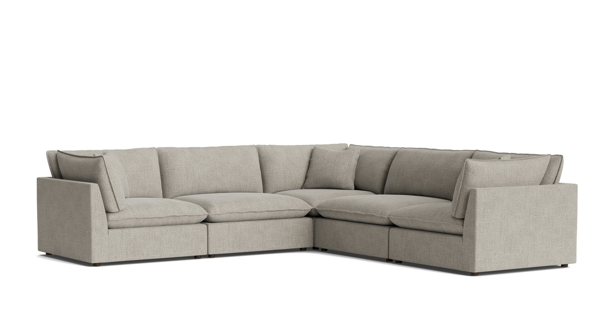Chill Time 5-Piece Modular Sectional Closed, Oatmeal