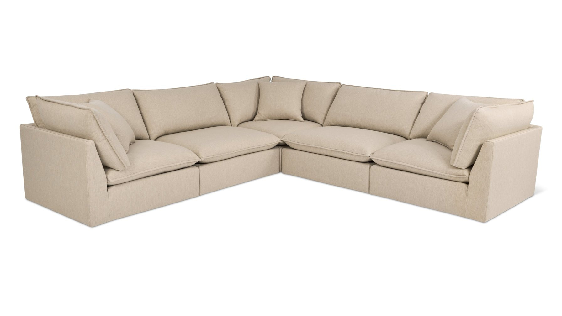 Chill Time 5-Piece Modular Sectional Closed, Biscuit_image