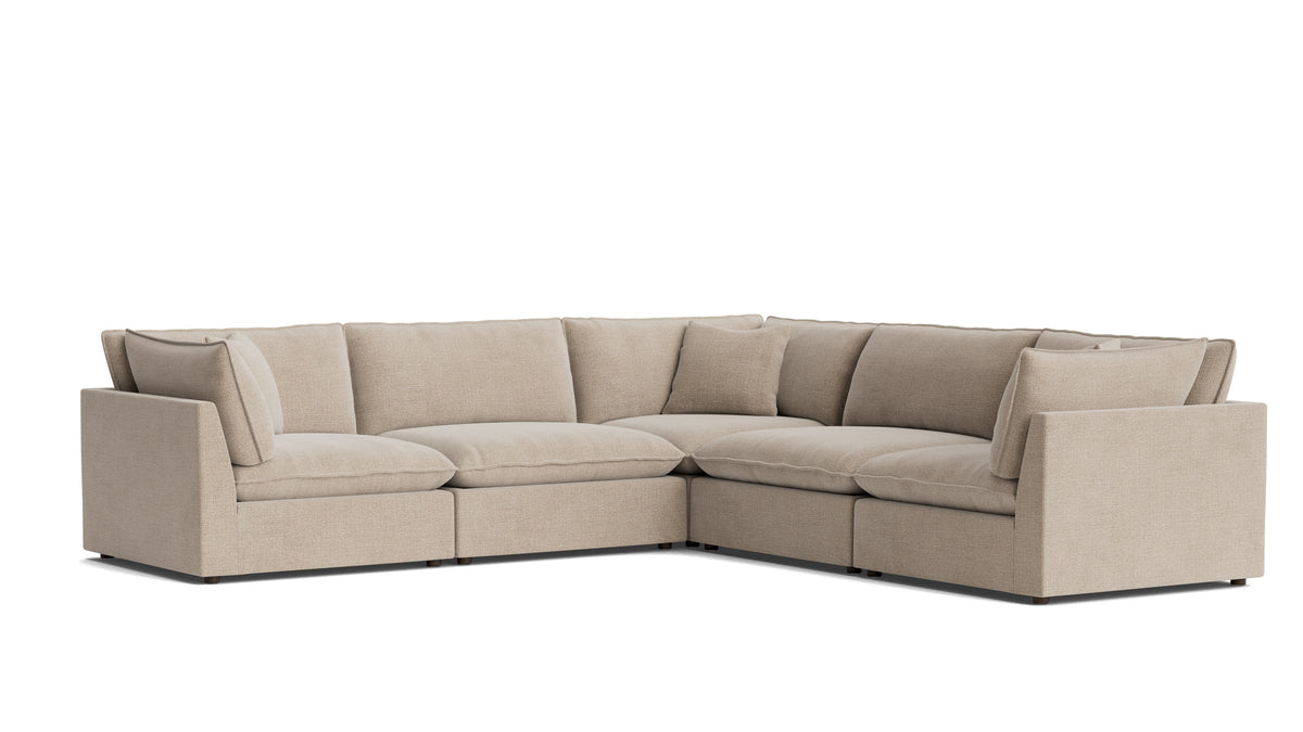 Chill Time 5-Piece Modular Sectional Closed, Champagne