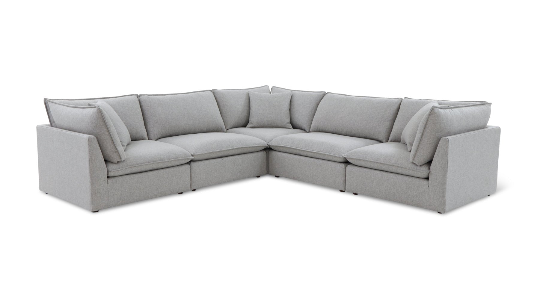 Chill Time 5-Piece Modular Sectional Closed, Heather_image