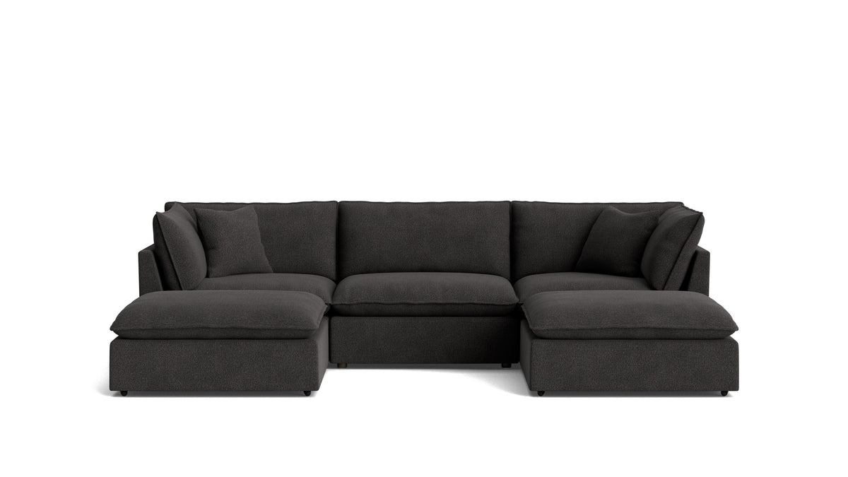 Chill Time 5-Piece Modular U-Shaped Sectional, Dark Shadow