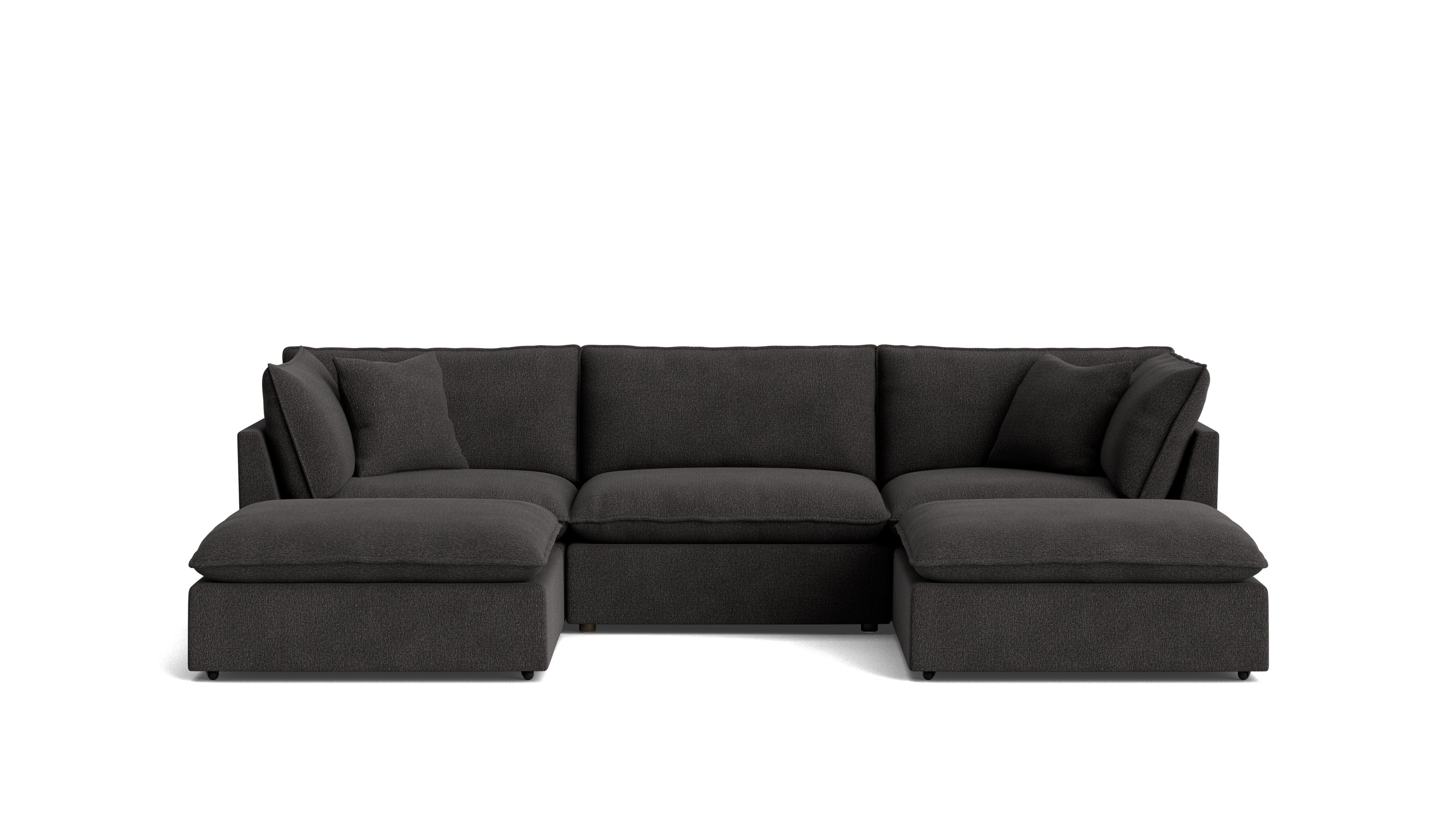 Chill Time 5 - Piece Modular U - Shaped Sectional, Dark Shadow - Sundays Company CanadaSEC-YJ-053-025