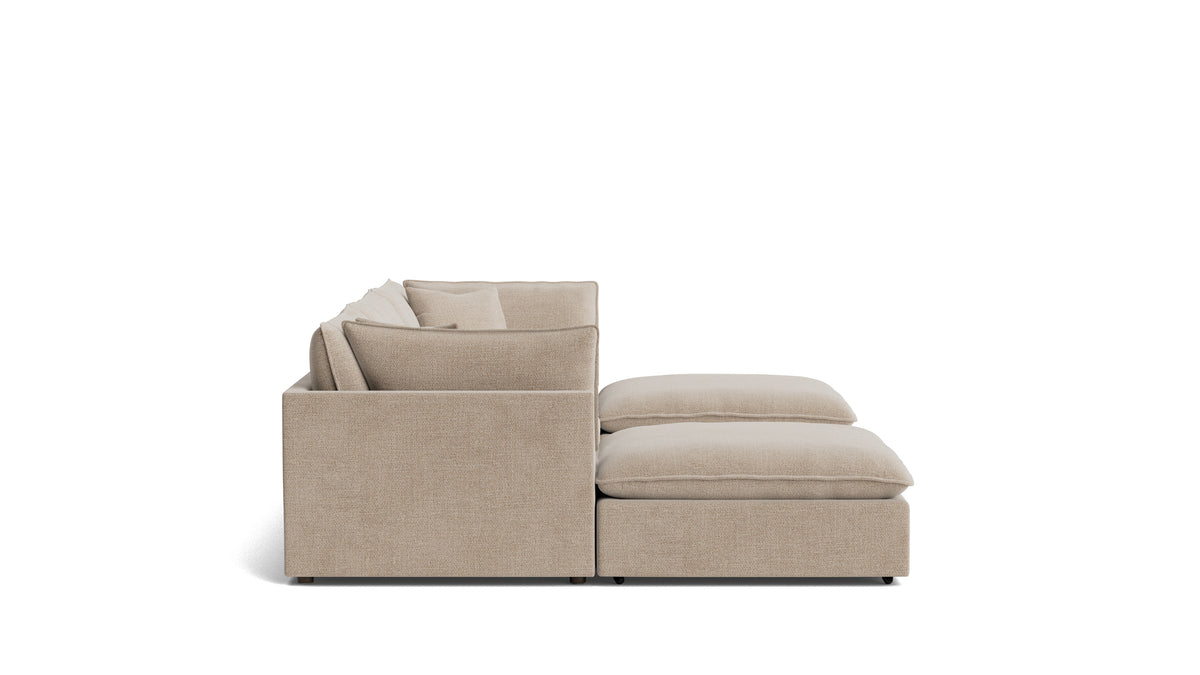 Chill Time 5-Piece Modular U-Shaped Sectional, Champagne