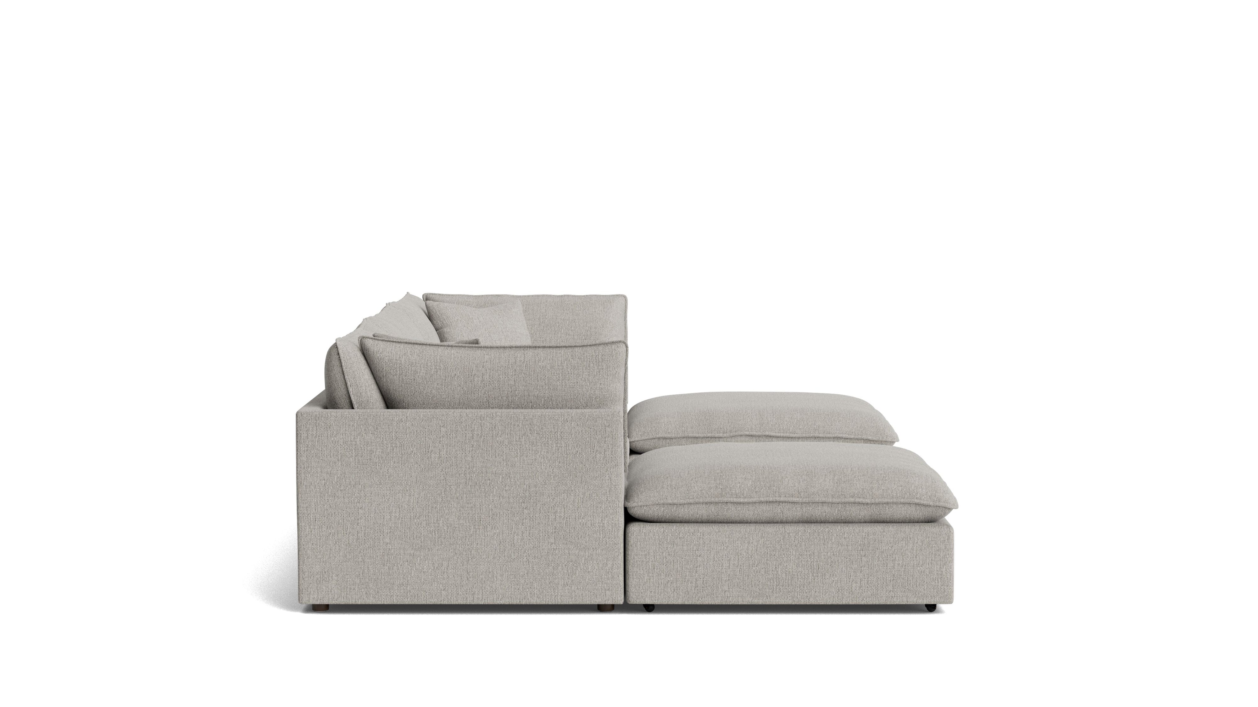 Chill Time 5 - Piece Modular U - Shaped Sectional, Heather - Sundays Company CanadaSEC-YJ-053-065