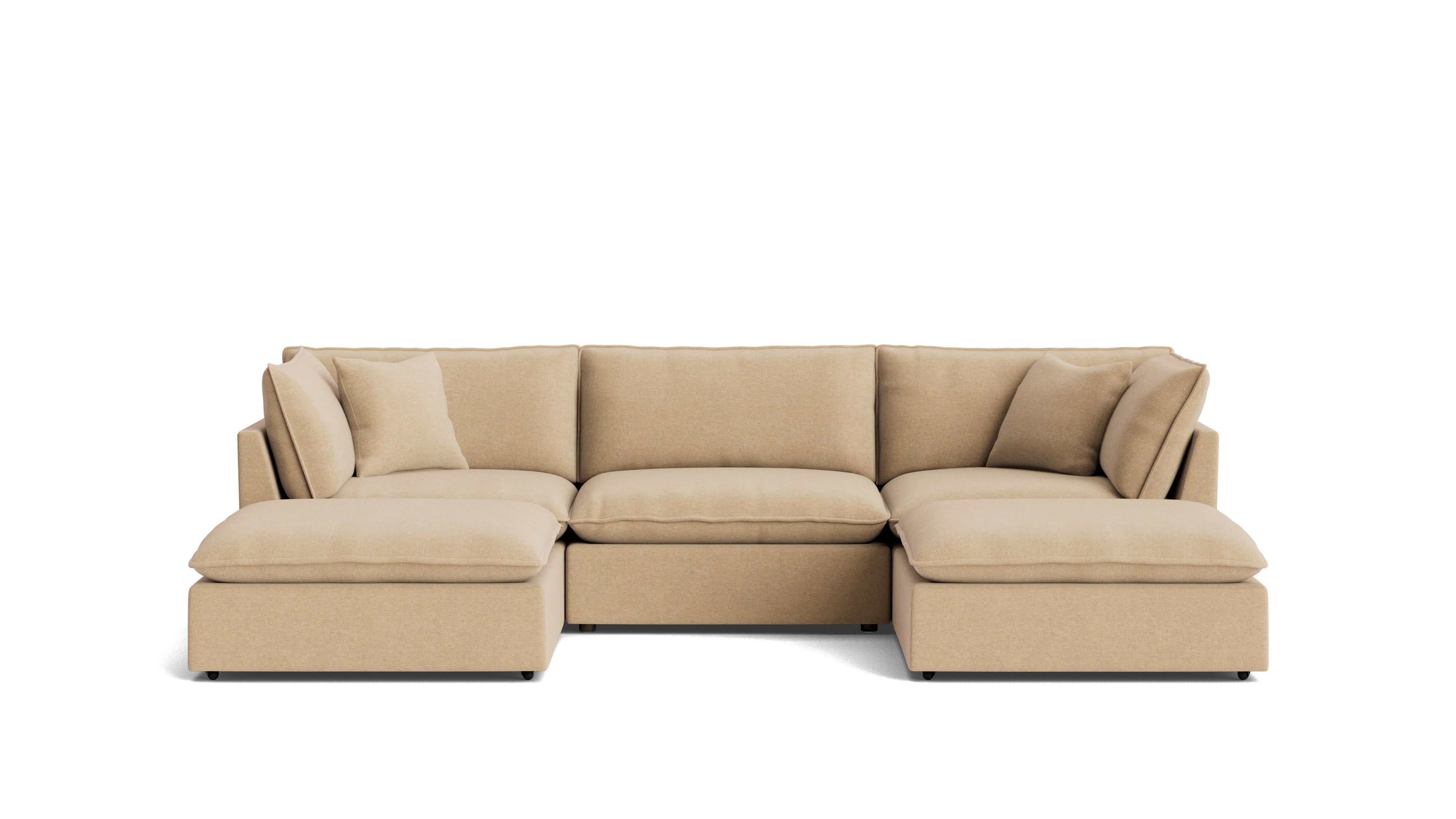 Chill Time 5-Piece Modular U-Shaped Sectional, Hazelnut