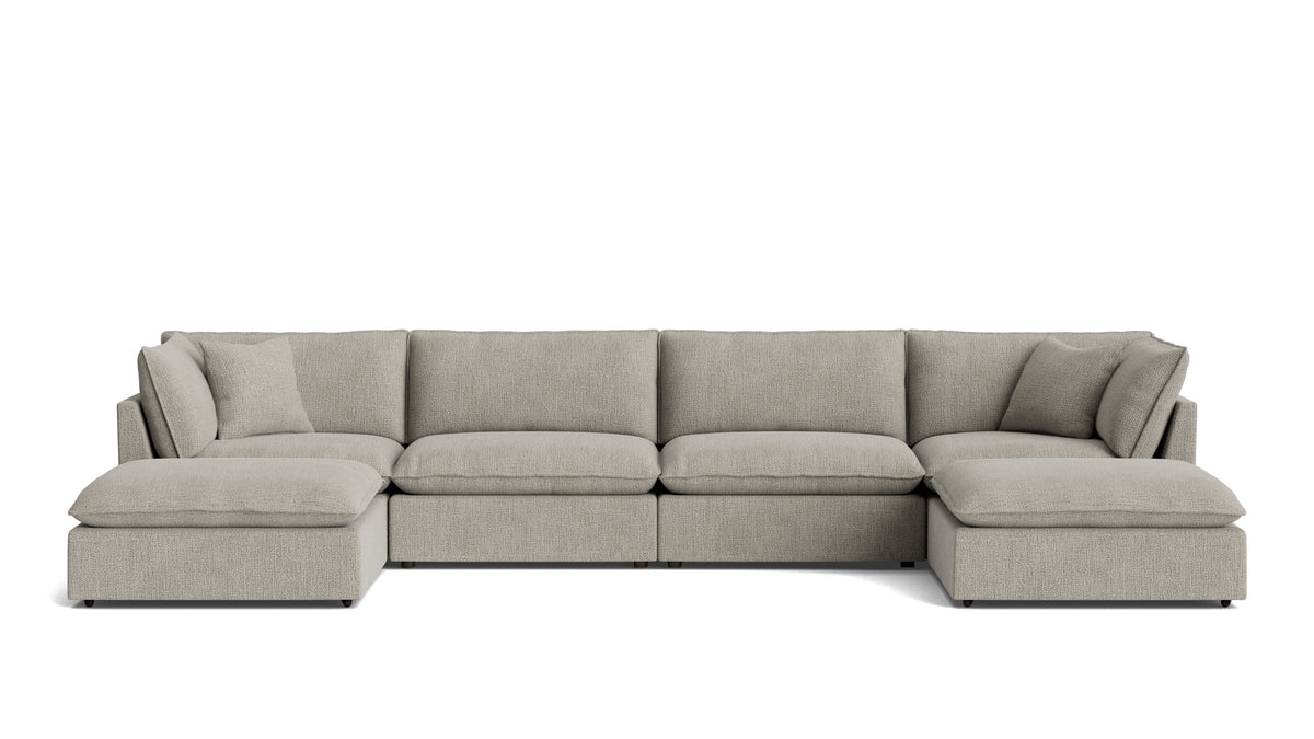 Chill Time 6-Piece Modular U-Shaped Sectional, Oatmeal