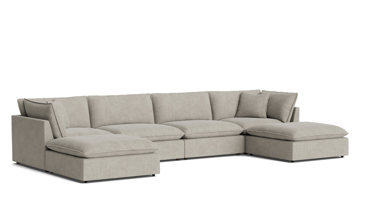 Chill Time 6-Piece Modular U-Shaped Sectional, Oatmeal — alternate view