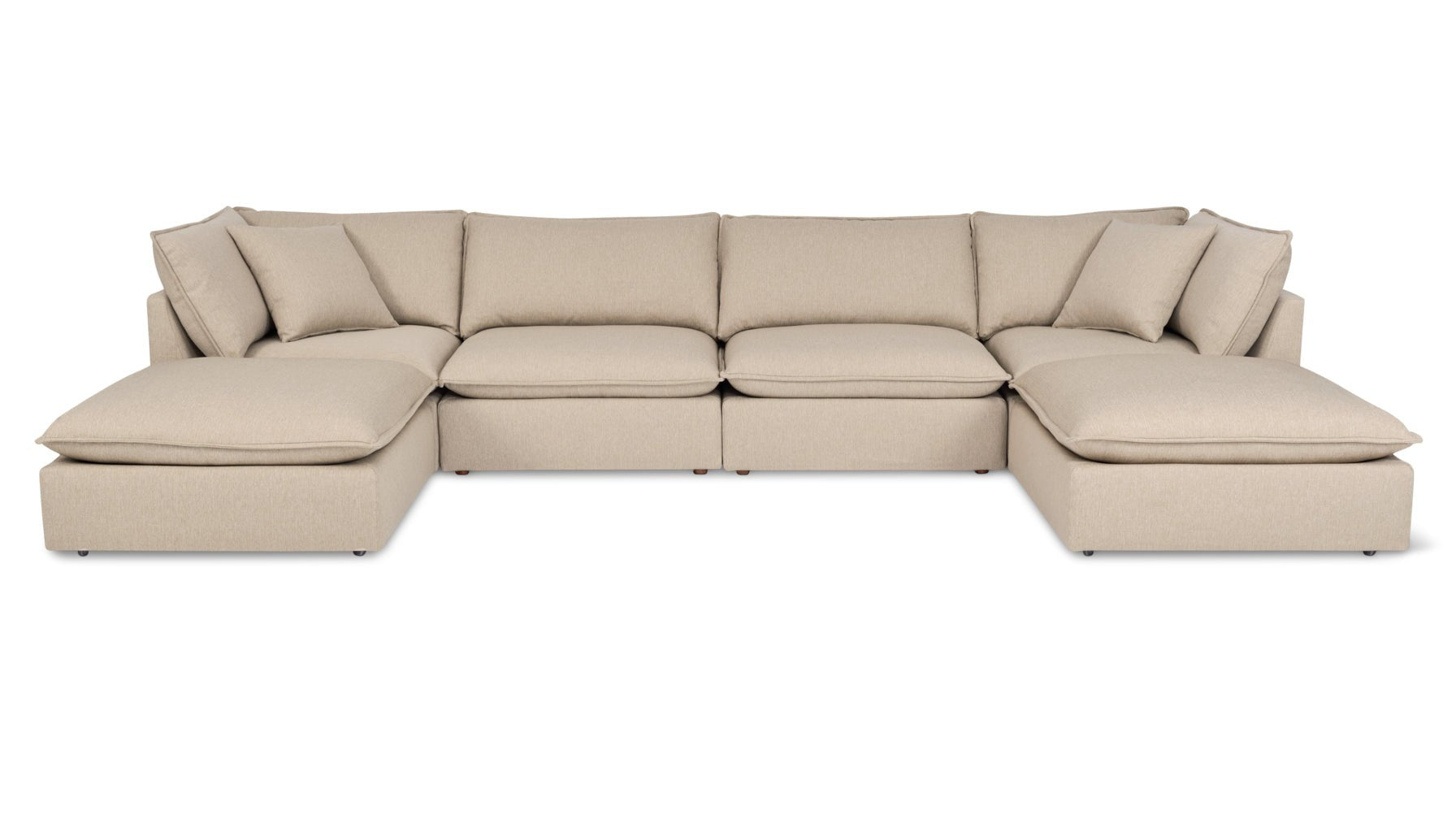 Chill Time 6-Piece Modular U-Shaped Sectional, Biscuit_image