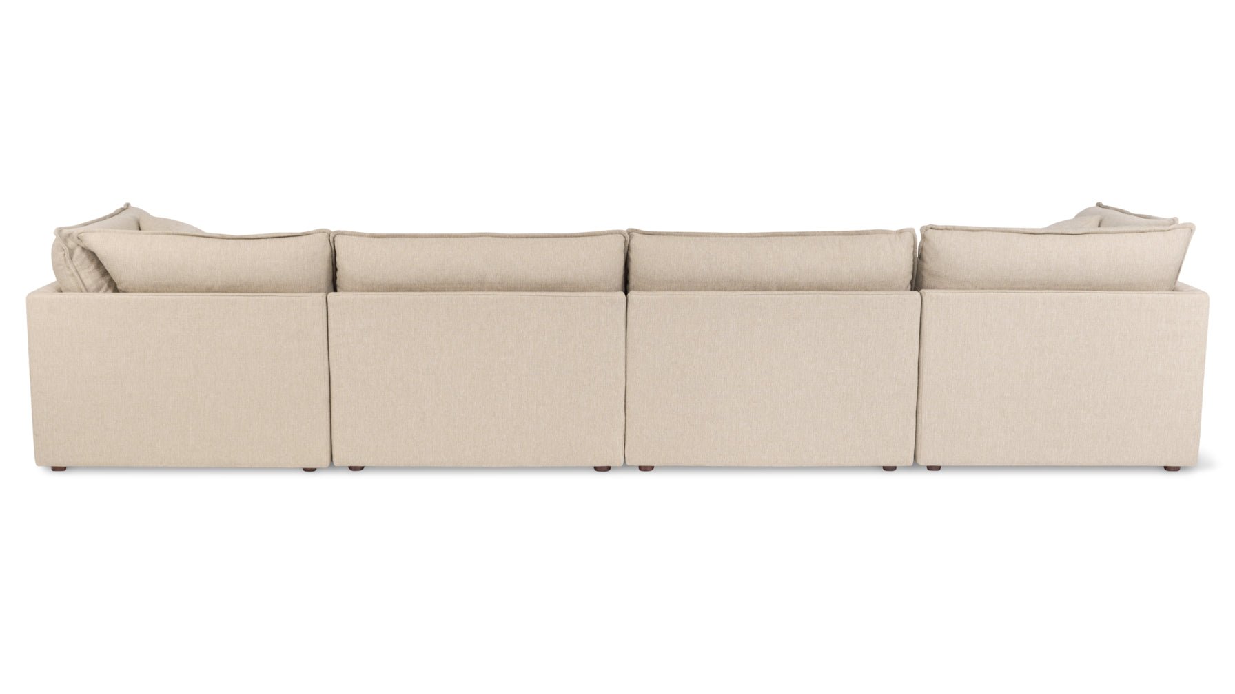 Chill Time 6-Piece Modular U-Shaped Sectional, Biscuit - Image 8